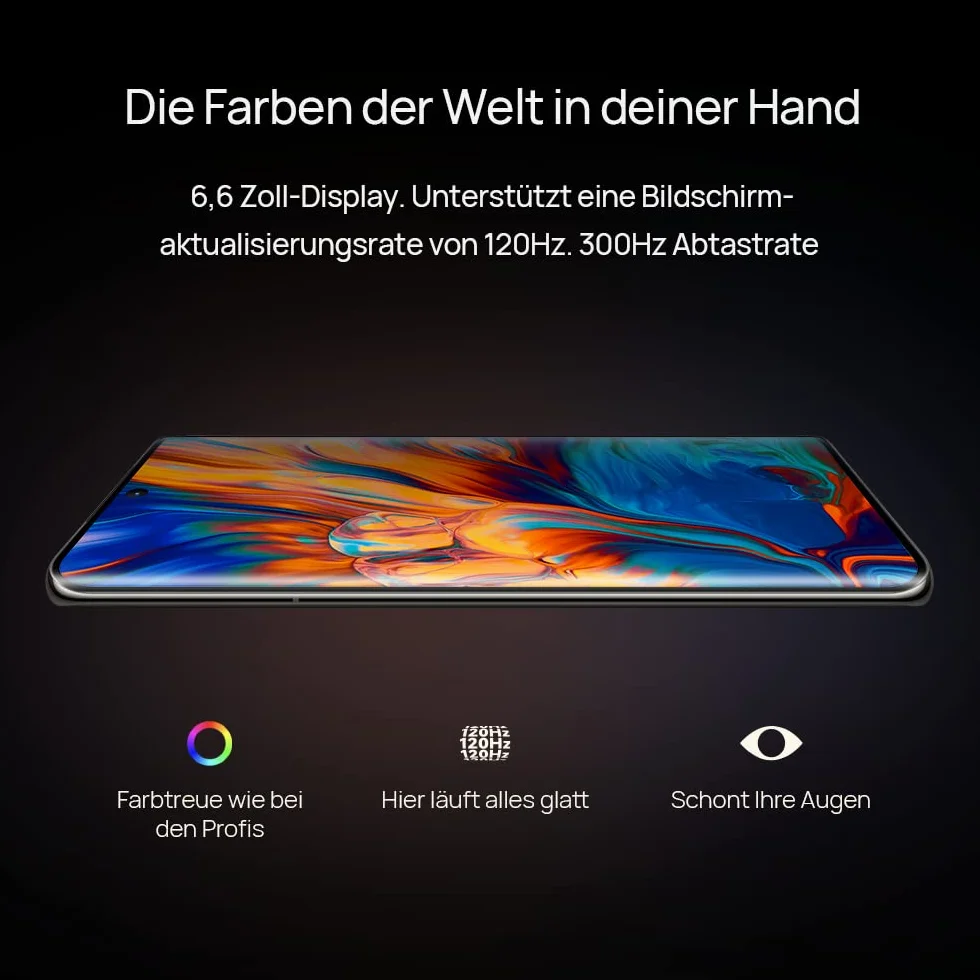 HUAWEI P50 Pro - Smartfon, kamera True Chroma 50 MP, 6,6-calowy ekran OLED, częstotliwość odświeżania 120 Hz, 66 W HUAWEI Supercharge 8 GB + 256 GB, złoty czarny + [Ekskluzywny + kupon Amazon 5 EUR]