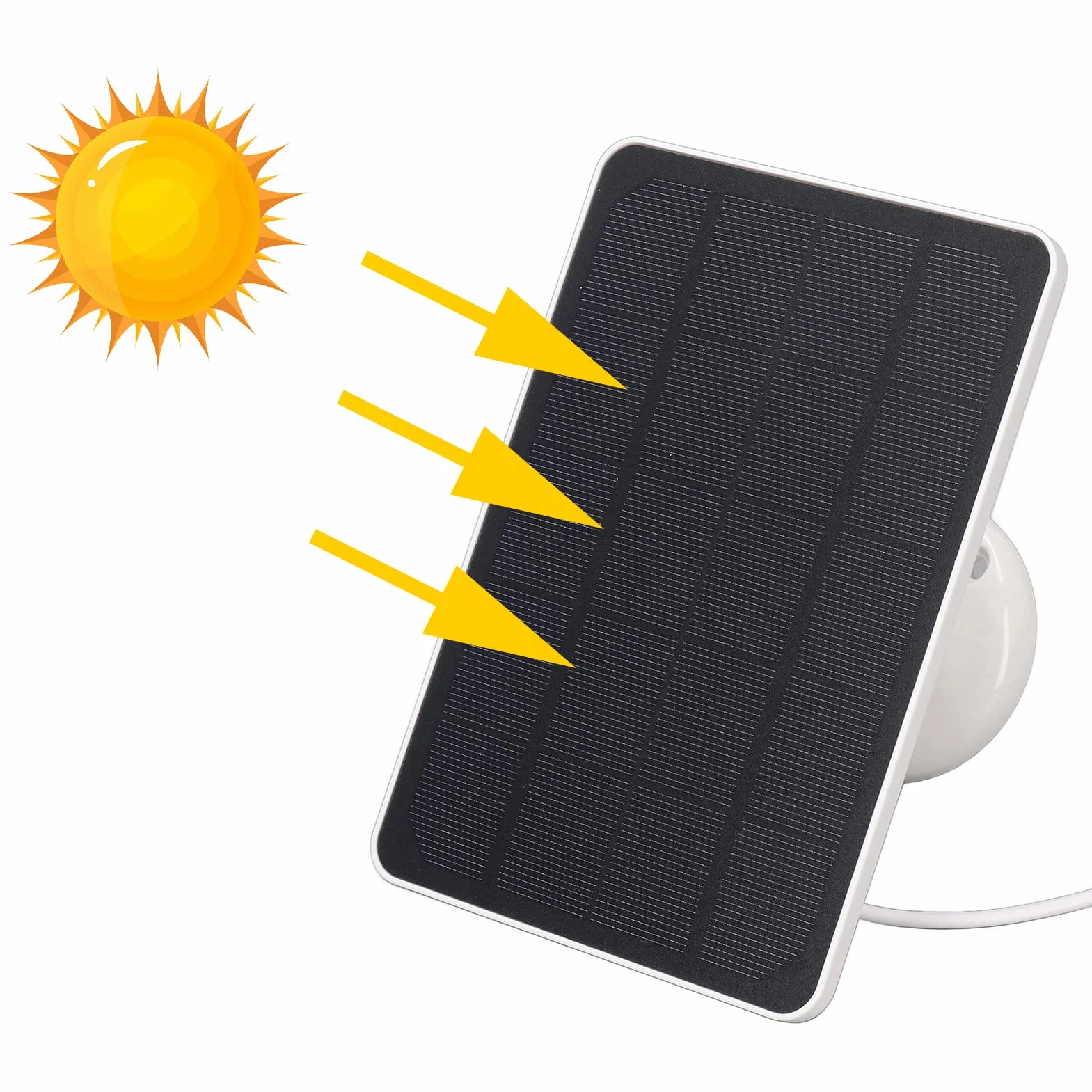 Panel słoneczny 10 W, zewnętrzna ładowarka słoneczna USB do kamery bezpieczeństwa (biała)