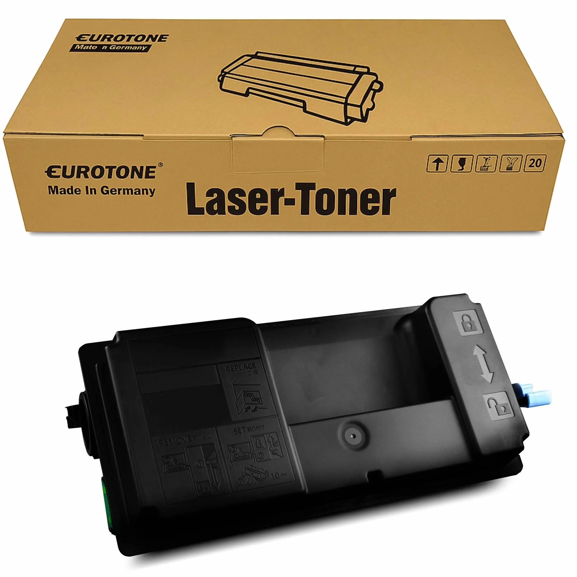Eurotone 1x toner kompatybilny z Kyocera ECOSYS P3050dn P3055dn P3060dn zastępuje TK-3170 TK3170 czarny