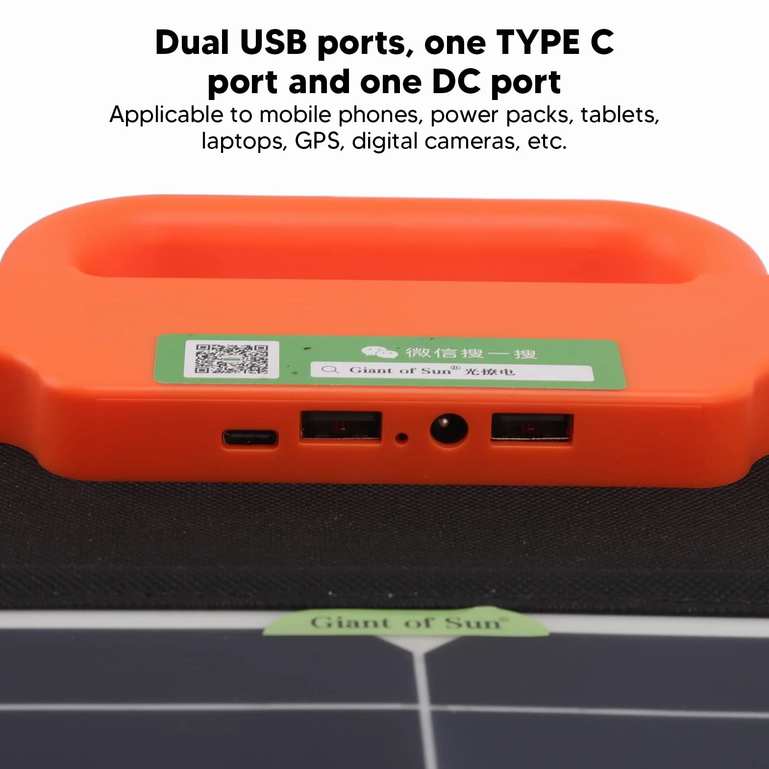 Ładowarka Słoneczna 18 V o Wysokiej Wydajności z Uchwytem Dual USB do Podróży i Pieszych Wędrówek
