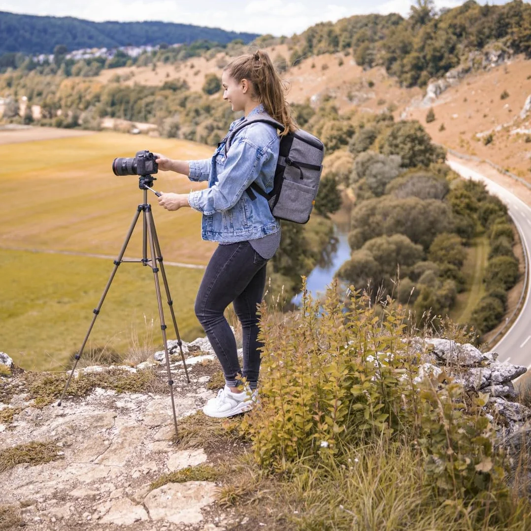 Hama Statyw do aparatu i kamery Star 75 (głowica obrotowa, 42,5-125 cm, tripod, 3 nogi, aluminium) beżowy