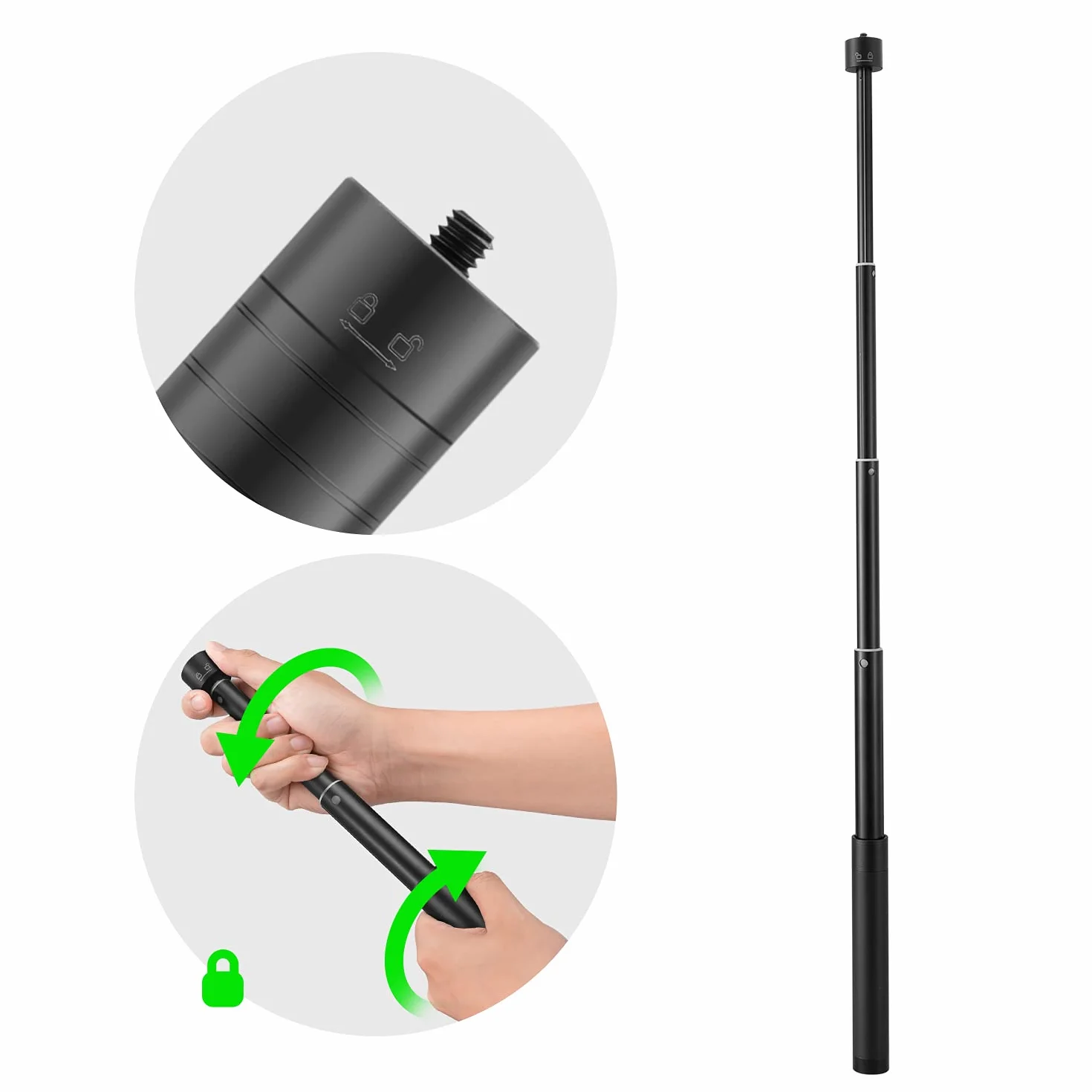 Przedłużacz gimbala 29-calowy regulowany do DJI OM 5 4 SE 3 Hohem iSteady X X2 Mobile Plus Smooth 5S 5 Q4 Q3 GoPro Vlog Pocket Go 2 EVO Action Camera ZHIYUN