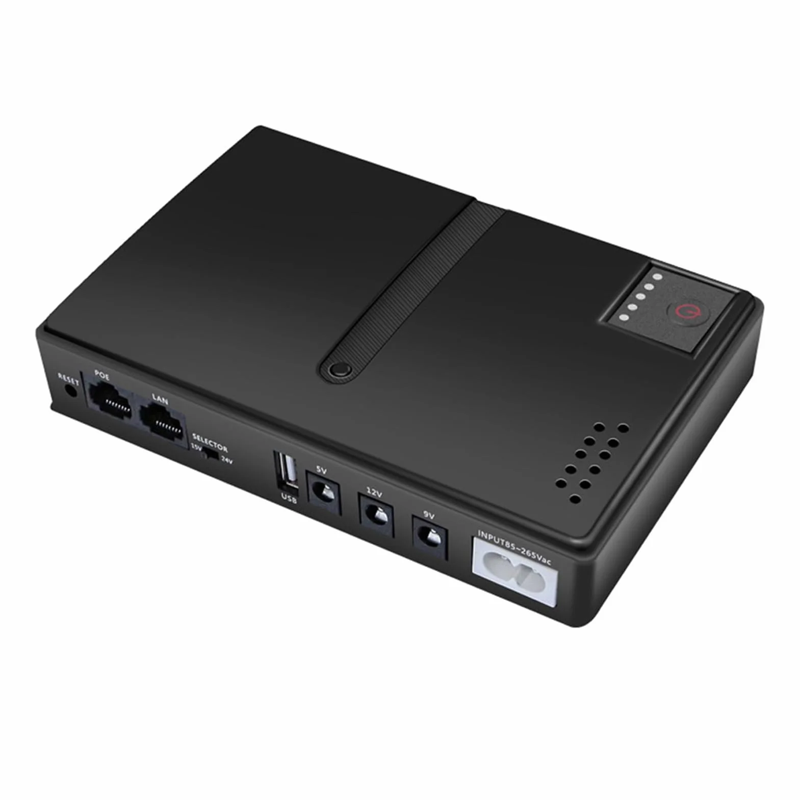 Mini UPS, Akumulator o Mocy 18 W, Zasilacz Bezprzerwowy z Wyjściem DC 5 V, 9 V, 12 V, 2 A, USB 5 V, 2 A, POE, 15 V, 24 V, Mały Zasilacz Awaryjny do Routera, Kamery Bezpieczeństwa