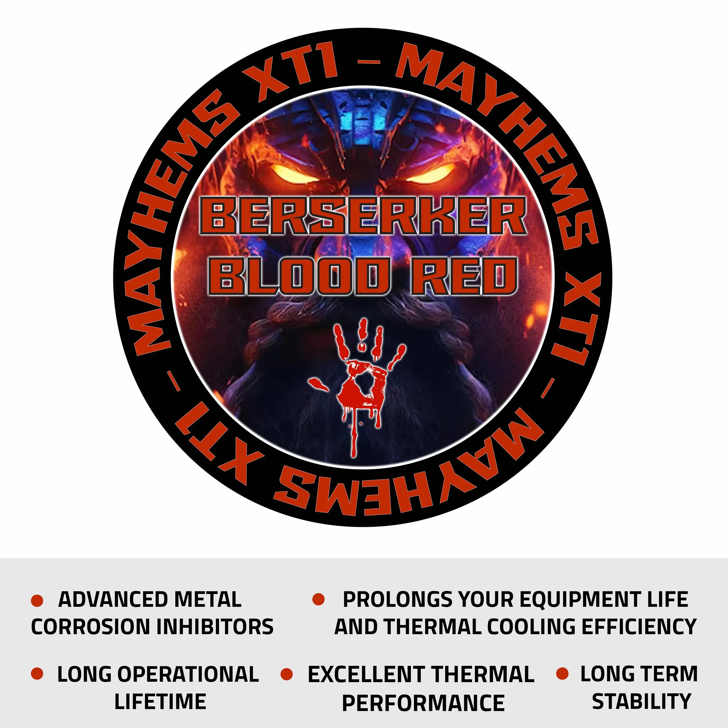 Mayhems - XT1 gotowy płyn chłodzący do komputerów PC - płyn do chłodzenia wodnego komputerów - Seria wydajności cieplnej, 5 litr, berserker blood red (krwistoczerwony)