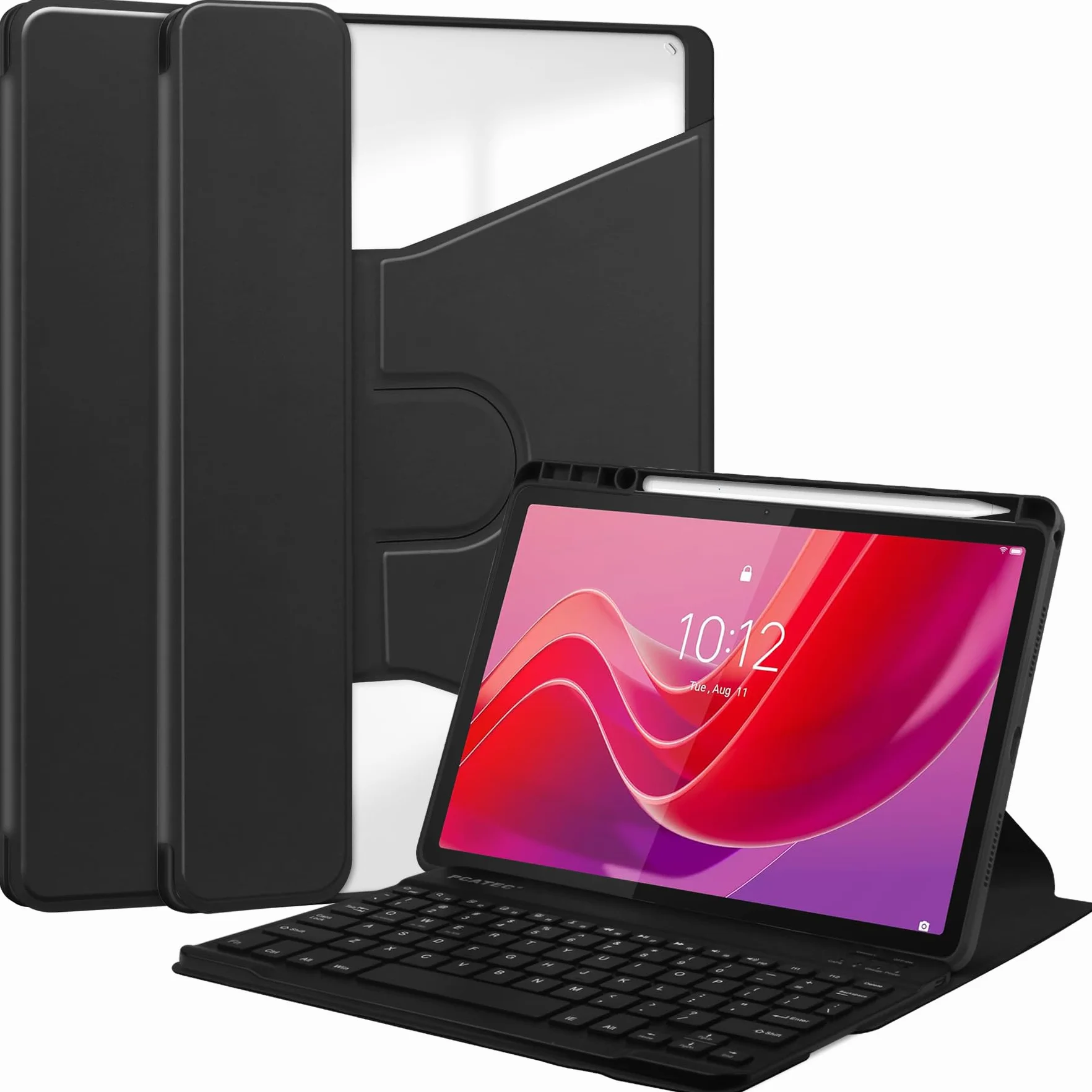Etui z klawiaturą do Honor Pad X8a, magnetycznie odłączana bezprzewodowa klawiatura Bluetooth ze smukłą podstawką do tabletu Honor Pad X8a 11 cali 2024(Black)