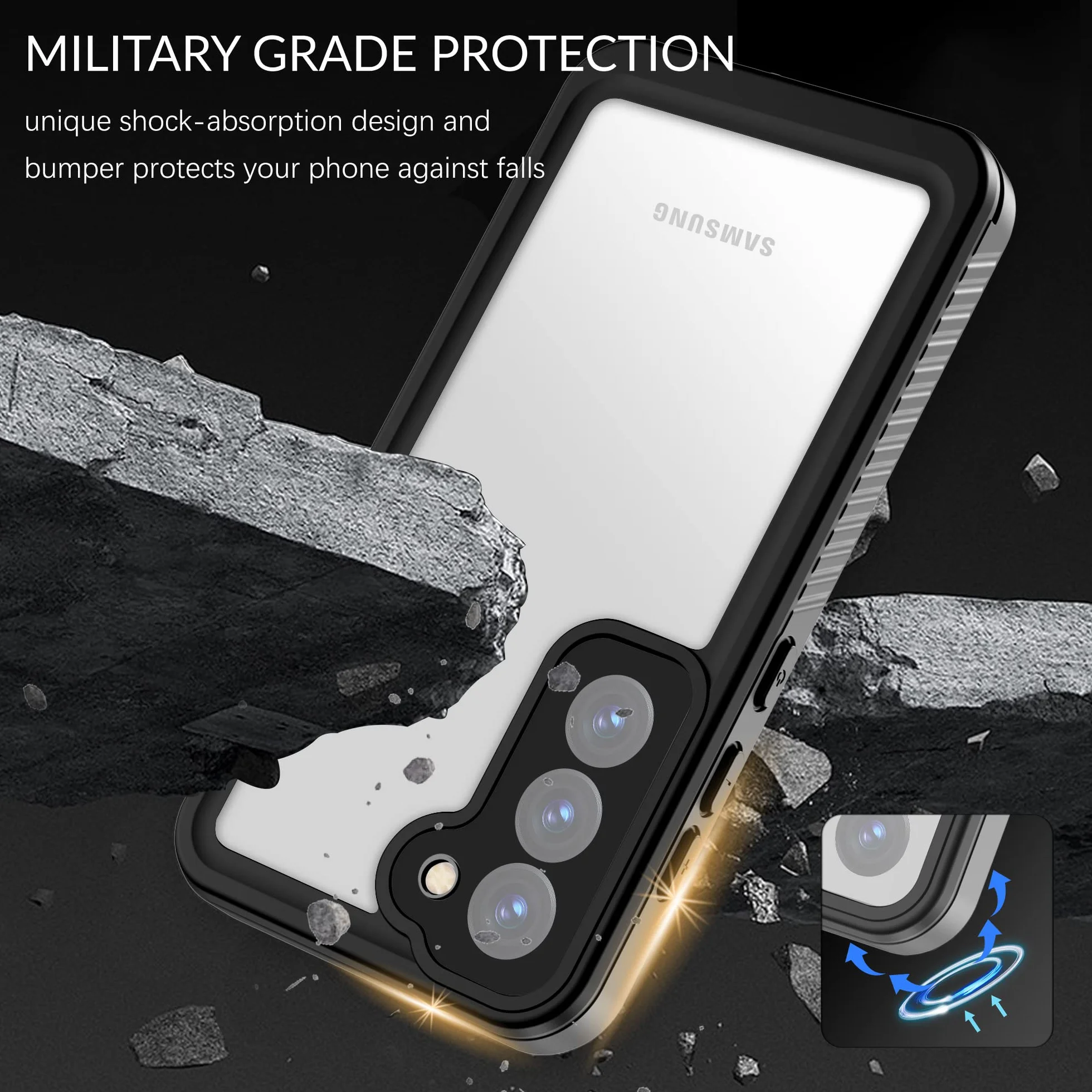 LOVE MEI Odporne na wstrząsy i wodoodporne etui do Samsung Galaxy S23 Integral 360° swimcase