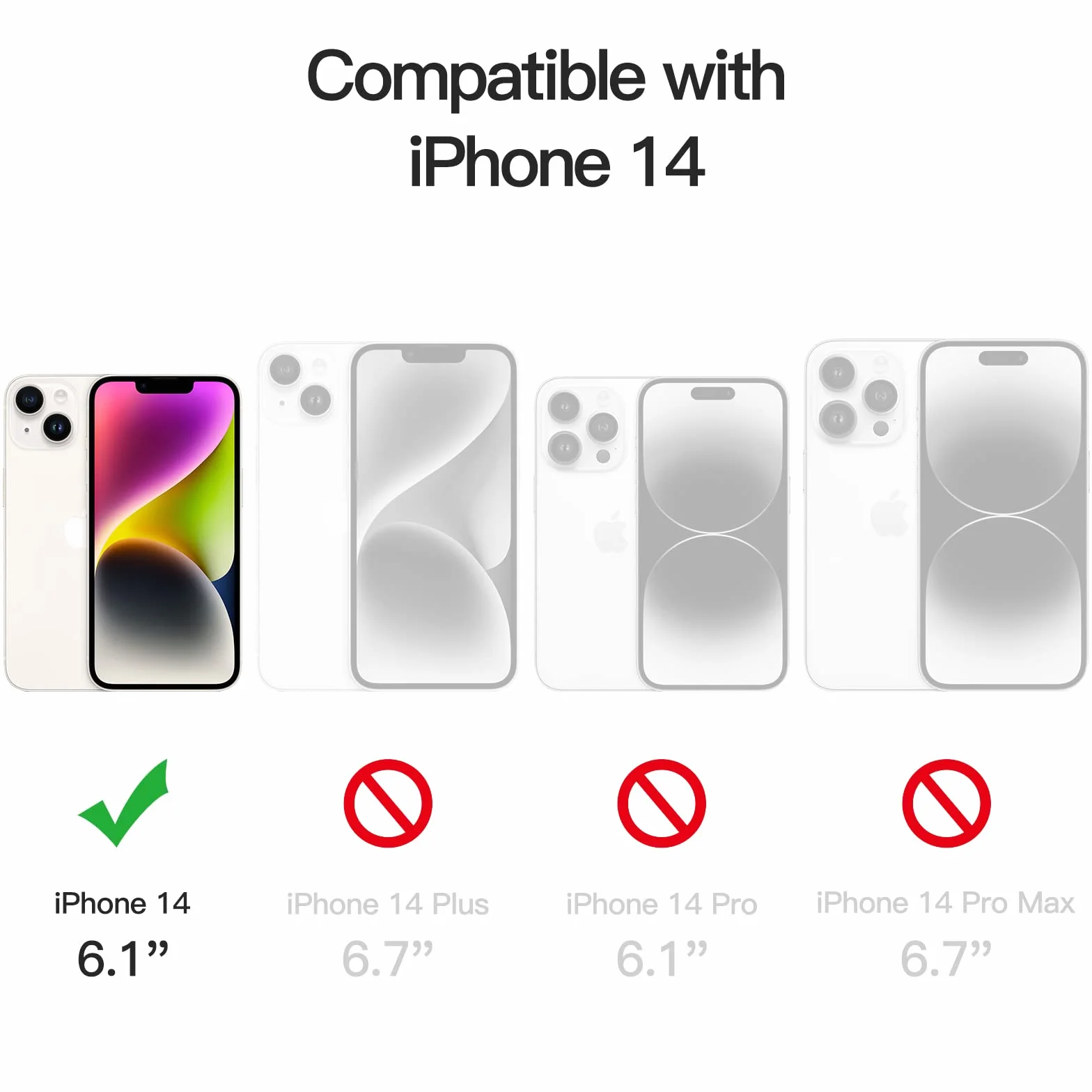 JETech Magnetyczna Etui dla iPhone 14 6,1 Cala Kompatybilny z MagSafe Bezprzewodowy Ładowanie, Odporny Wstrząsy Phone Bumper Case, Przezroczysty Tył, Odporny na Zarysowania (Przezroczyste)