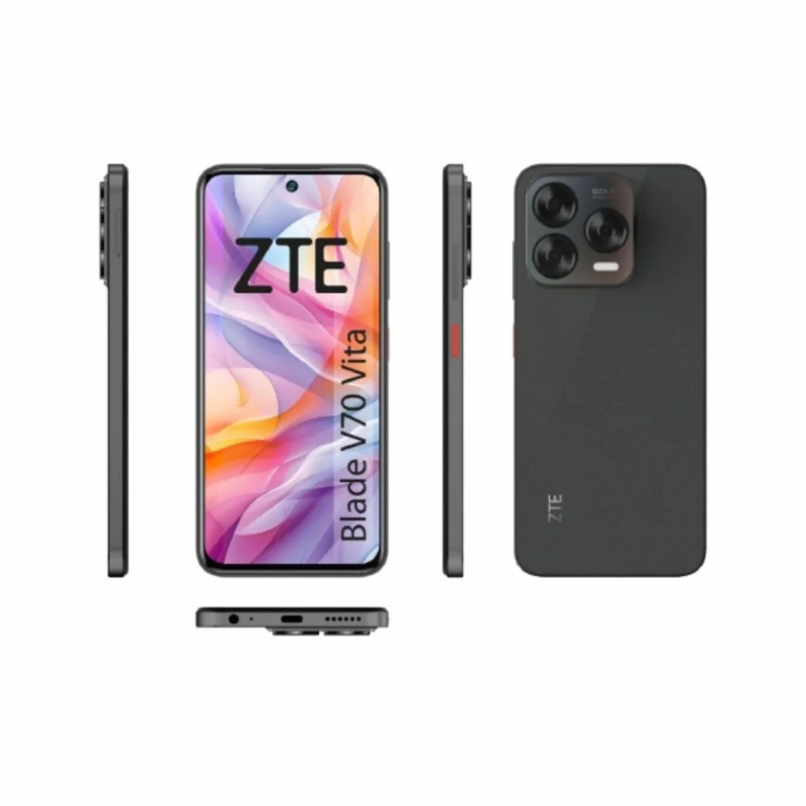 Smartphone ZTE Blade V70 Vita 8GB/ 256GB/ 6.7"/ Gris Oscuro