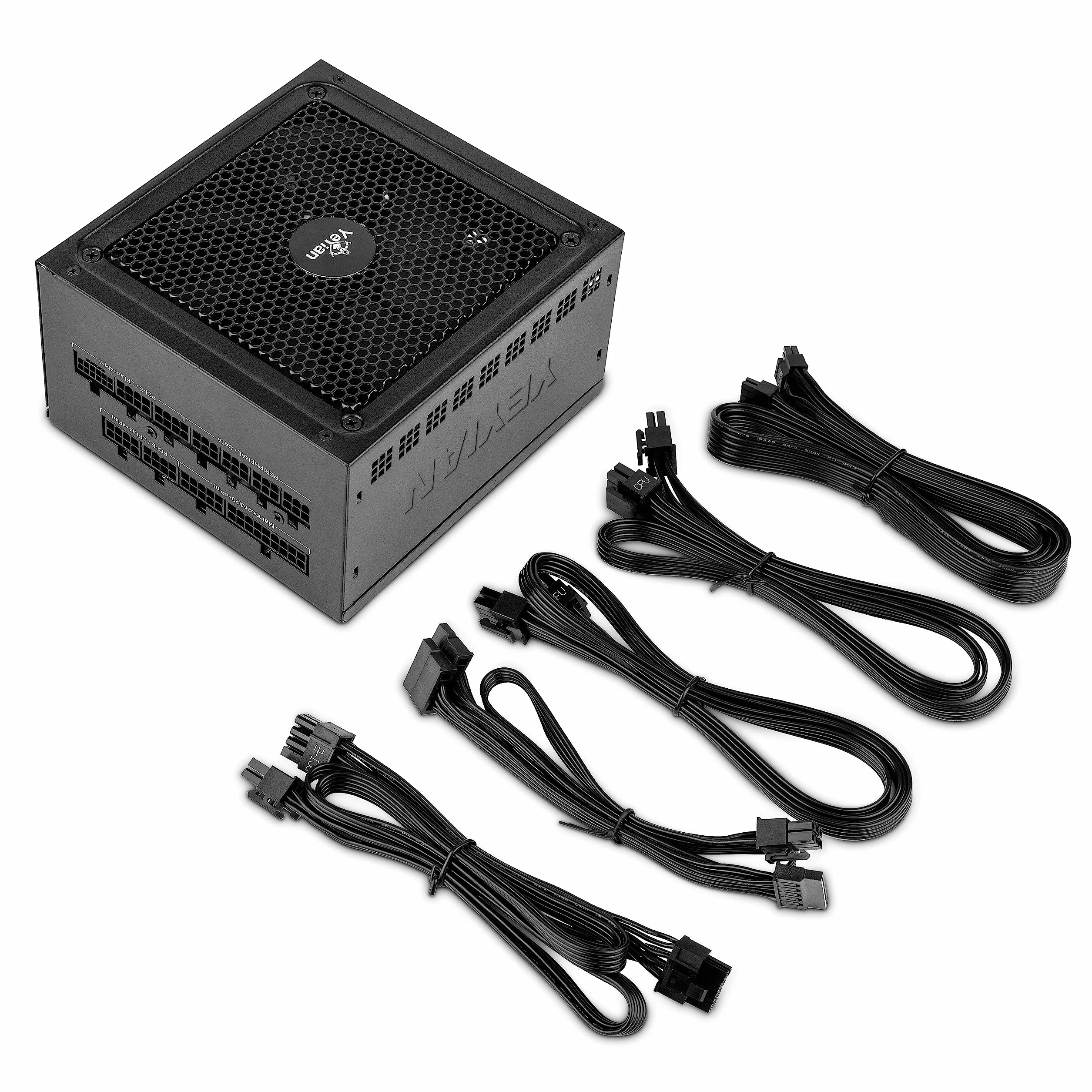 YEYIAN Pegasus 850W 80+ Złoty modułowy zasilacz do komputera PC | PCI-E generacja 5 | ATX 12V wersja 3.0 | 80+ Złota | Kable płaskie | Wentylator 140mm | Komputer do gier RTX 4070 Ti / 4080/4090