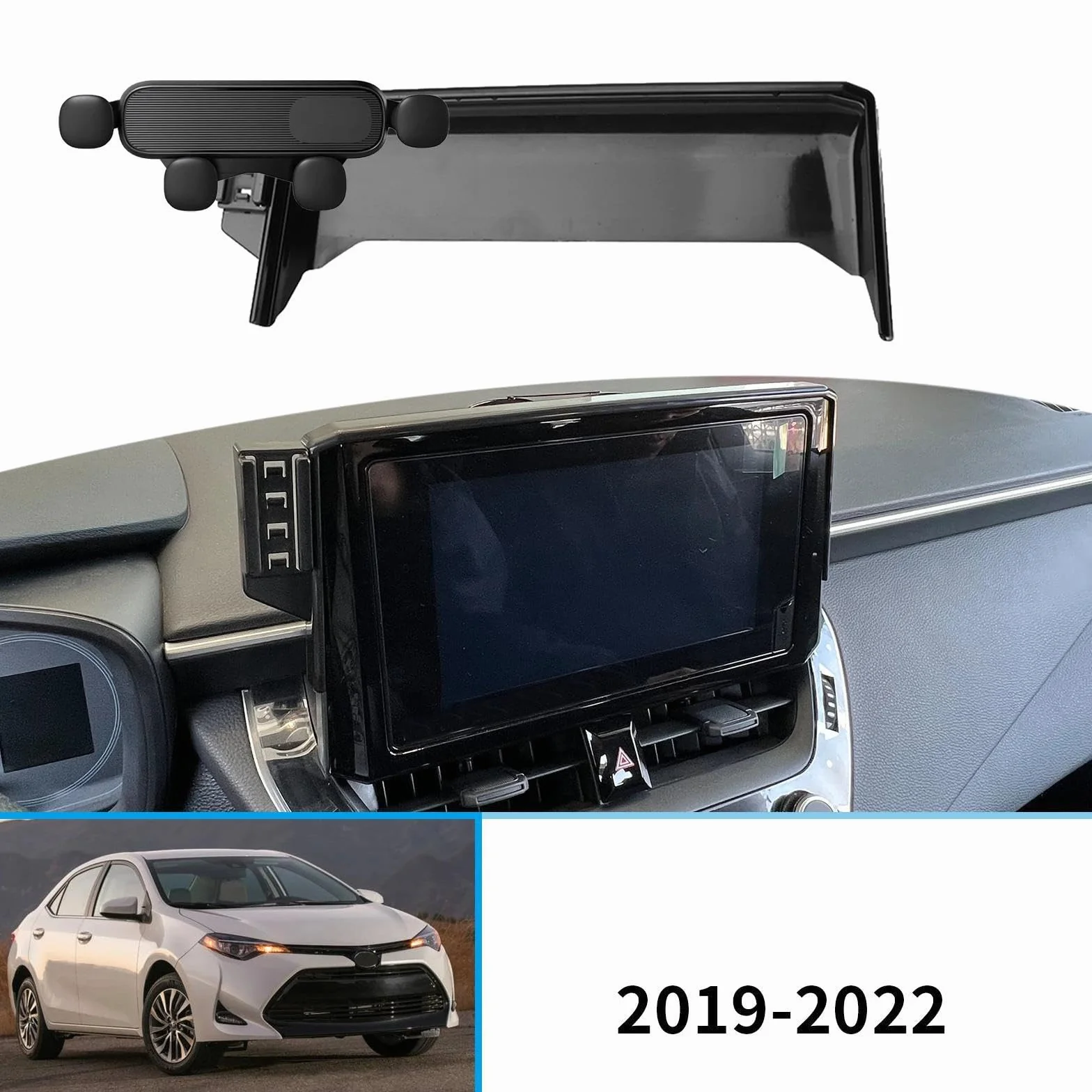 Uchwyt Samochodowy na Telefon dla Toyota Corolla E210 2019-2022, uchwyt na telefon komórkowy dla samochodu, ekran, stała podstawa, stojak na nawigację GPS (podstawa i uchwyt 9)