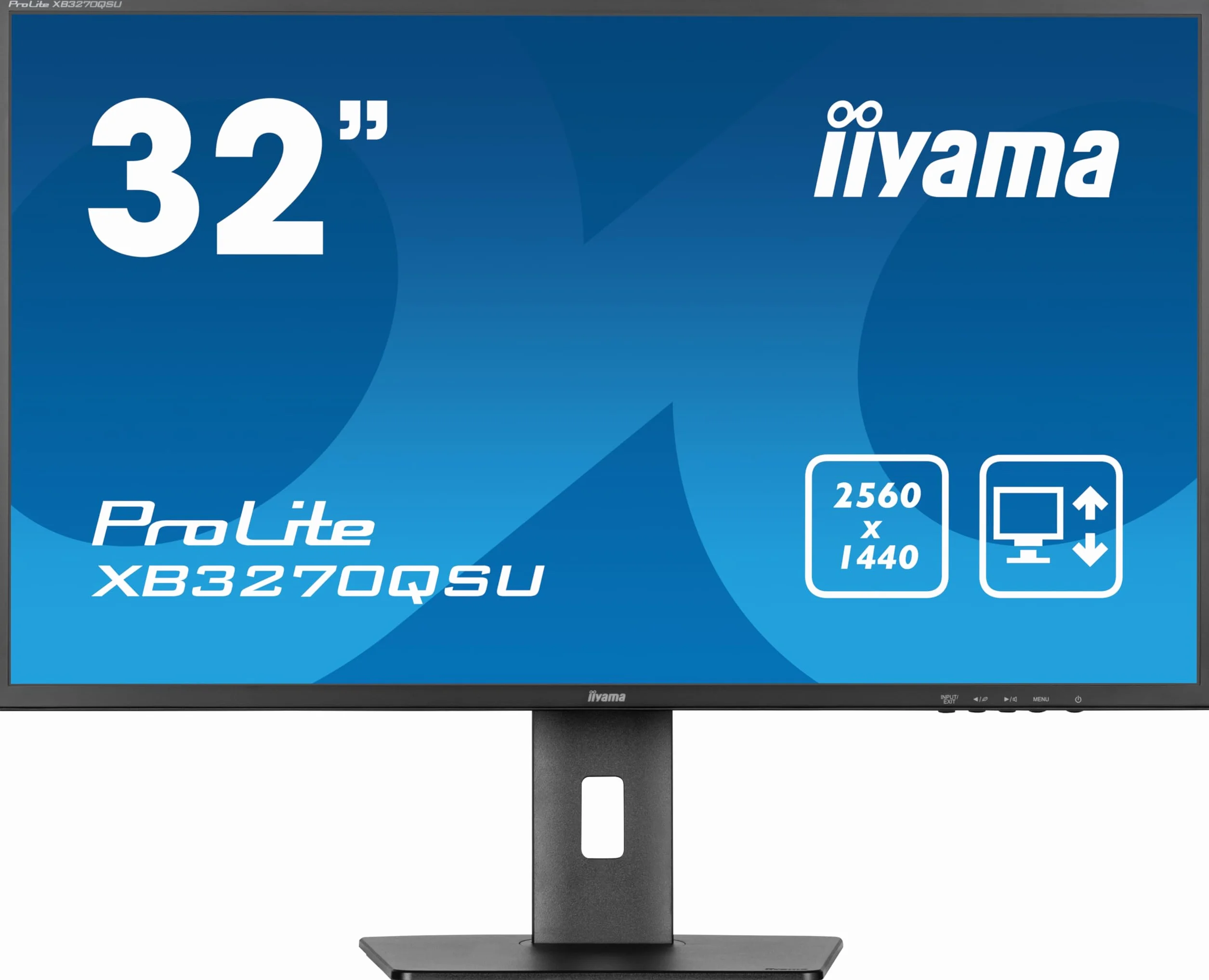 iiyama Monitor biurkowy XB3270QSU-B1, 31,5", QHD LED, IPS, 2560 x 1440/100Hz, 1H1DP, HAS, czarny
