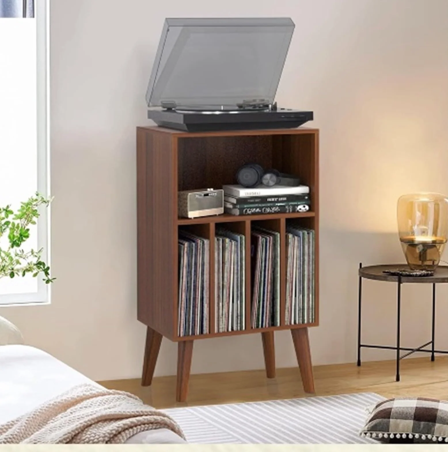 Stojak na Płyty Drewniany Stojak Na Gramofon LP, Uchwyt Na Płyty Winylowe, Organizer Na Stół, Klasyczny Na Pliki, Książki Podstawka Pod Gramofon