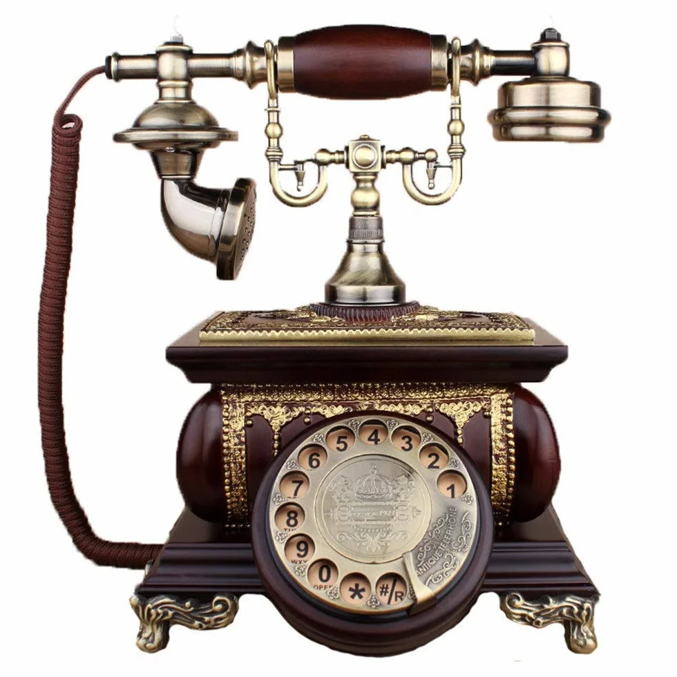 Telefon stacjonarny do domu, telefon stacjonarny do domu i dekoracji, europejski antyczny telefon z tarczą obrotową, telefon stacjonarny retro, kreatywne telefony retro