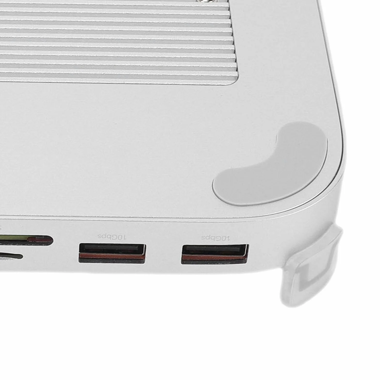 Stacja Dokująca do M4 i M4 Pro 2024, Stojak na obudowę NVMe SSD z Portami USB-A 10 Gb/s, Czytnik Kart SD/TF 4.0, Adapter Koncentratora USB-C Aluminium Srebrny