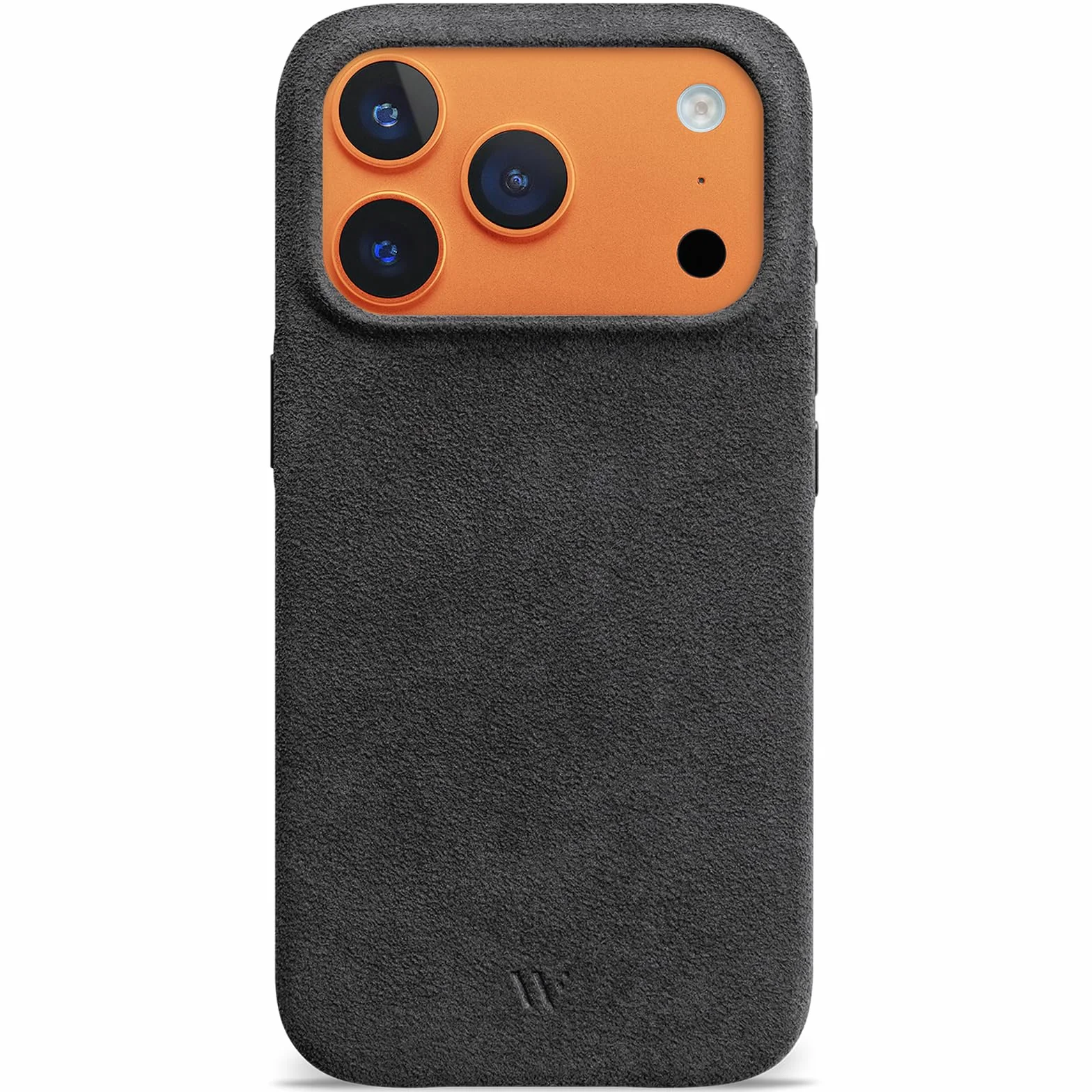 WIIUKA Etui do iPhone 17 Pro, oryginalne Alcantara, ręcznie wykonane, ochrona 360°, wyjątkowo smukłe, etui na telefon komórkowy, etui, Qi, alternatywa dla skóry, skiin VL Alcantara, Mystery Grey