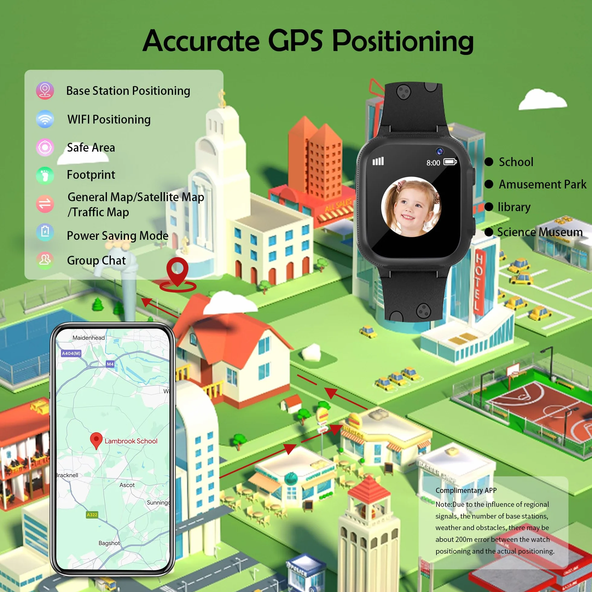 Inteligentny Zegarek dla Dzieci z GPS Latarka Czat Głosowy Telefon | SOS Gry Budzik Model Klasy IP68 Wodoodporny Cyfrowy Smartwatch dla Dzieci Chłopcy Dziewczynki Urodziny Prezenty