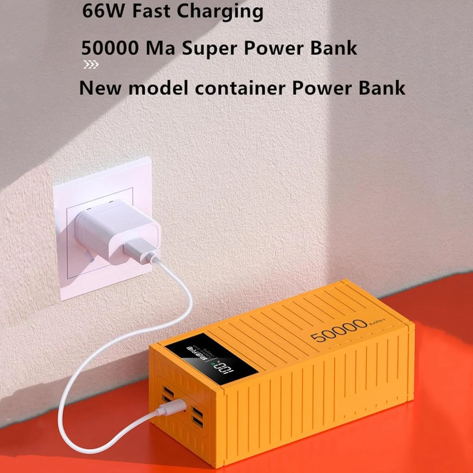 Powerbank Powerbank/66 W super szybkie ładowanie 100000 mAh cyfrowy wyświetlacz pojemnik powerbank 1w20.000 zewnętrzny zasilacz mobilny o dużej pojemności (20000 mAh/biały)