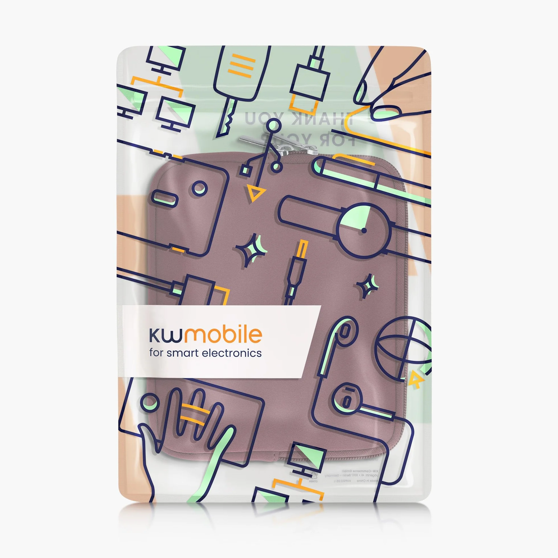 kwmobile Etui ochronne do czytnika e-booków - neopren pokrowiec pokrowiec pokrowiec ochronny Mulberry — wymiary wewnętrzne 17,5 x 14,7 x 1 cm