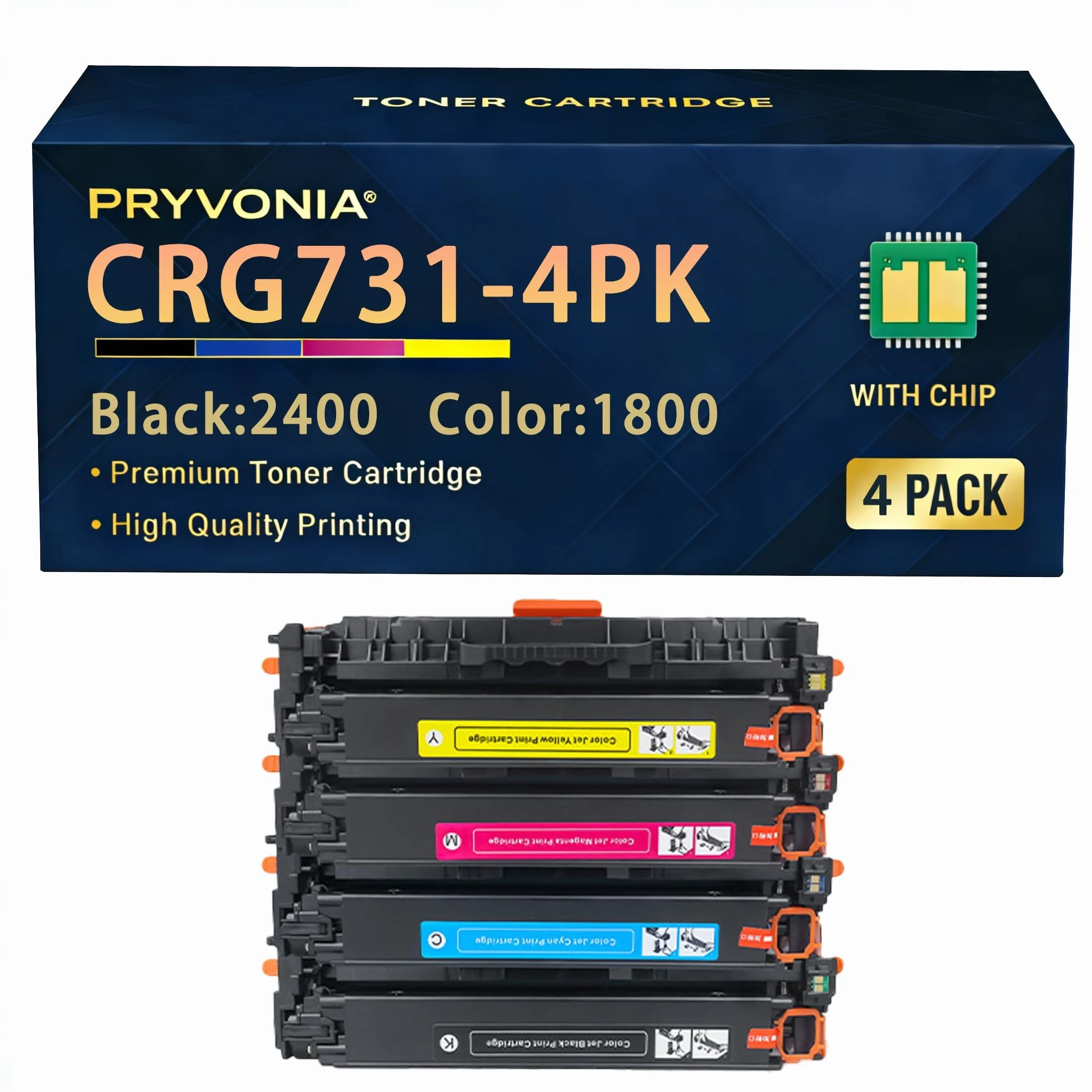 CRG731 kompatybilne tonery Multipack do Canon i-SENSYS LBP7100 LBP7100Cn LBP7110 LBP7110Cw MF8200 MF8230Cn MF8280Cw MF620C MF623Cn MF628Cw zamiennik do CRG-7311 (4-pak - Czarny/cyjan/Ma