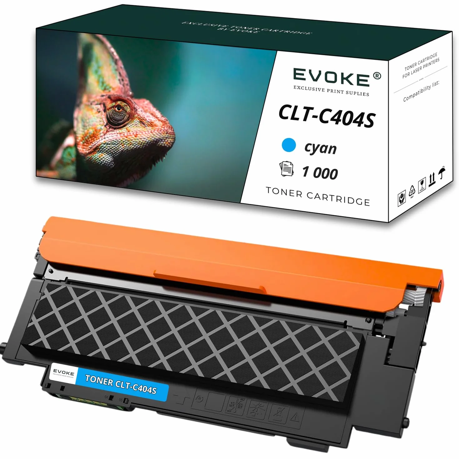 EVOKE CLT-K404S CLT-C404S CLT-M404S CLT-Y404S Toner Kompatybilny z SAMSUNG Xpress C430 C430W C480W C480FW C480 C480W (Zestaw CMYK) 4500 Stron
