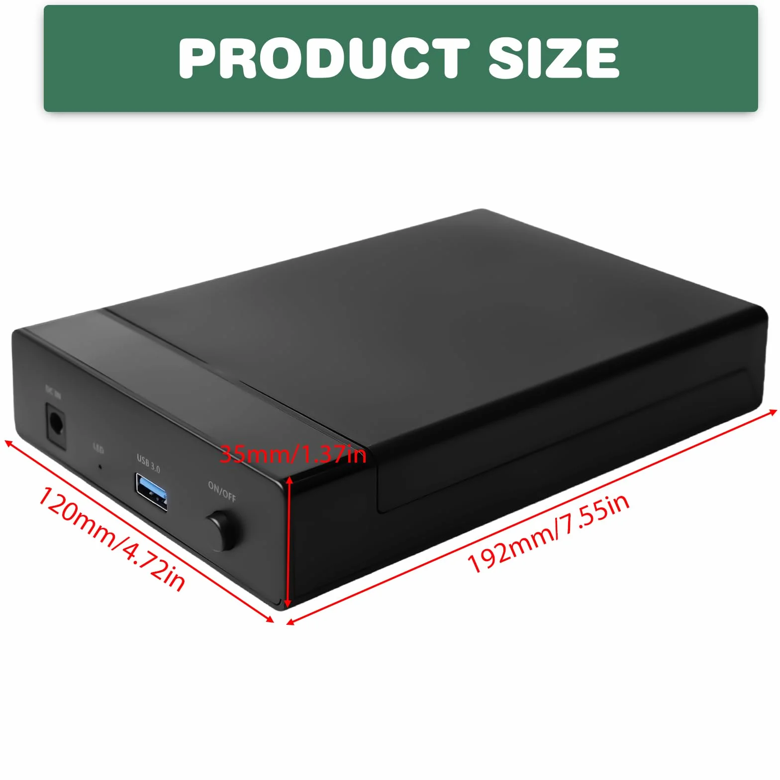 Stacja dokująca do dysków twardych: obudowa dysku twardego, USB3.0 USB-A i USB-C do 2,5 cala SATA HDD i SSD, 5 Gbps adapter do dysków twardych obsługuje UASP