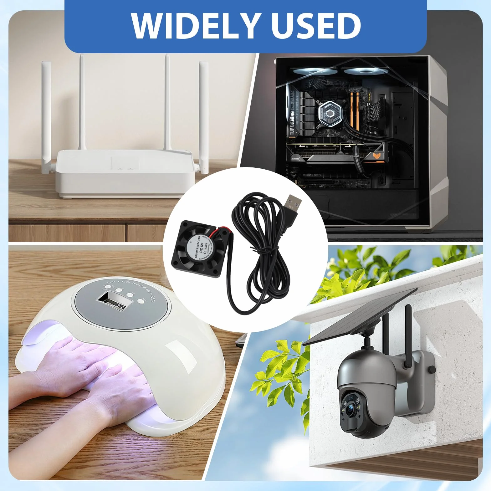 Mini Wentylatory chłodzące USB 40 x 40 x 10 mm DC 5 V bezszczotkowy 4010