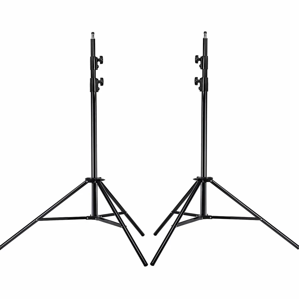 NEEWER PRO 260 cm sprężynowe wytrzymałe stojaki oświetleniowe do studia fotograficznego ze śrubą 1/4" i trzpieniem 5/8 do oświetlenia wideo, portretu i fotografii (2 sztuki)