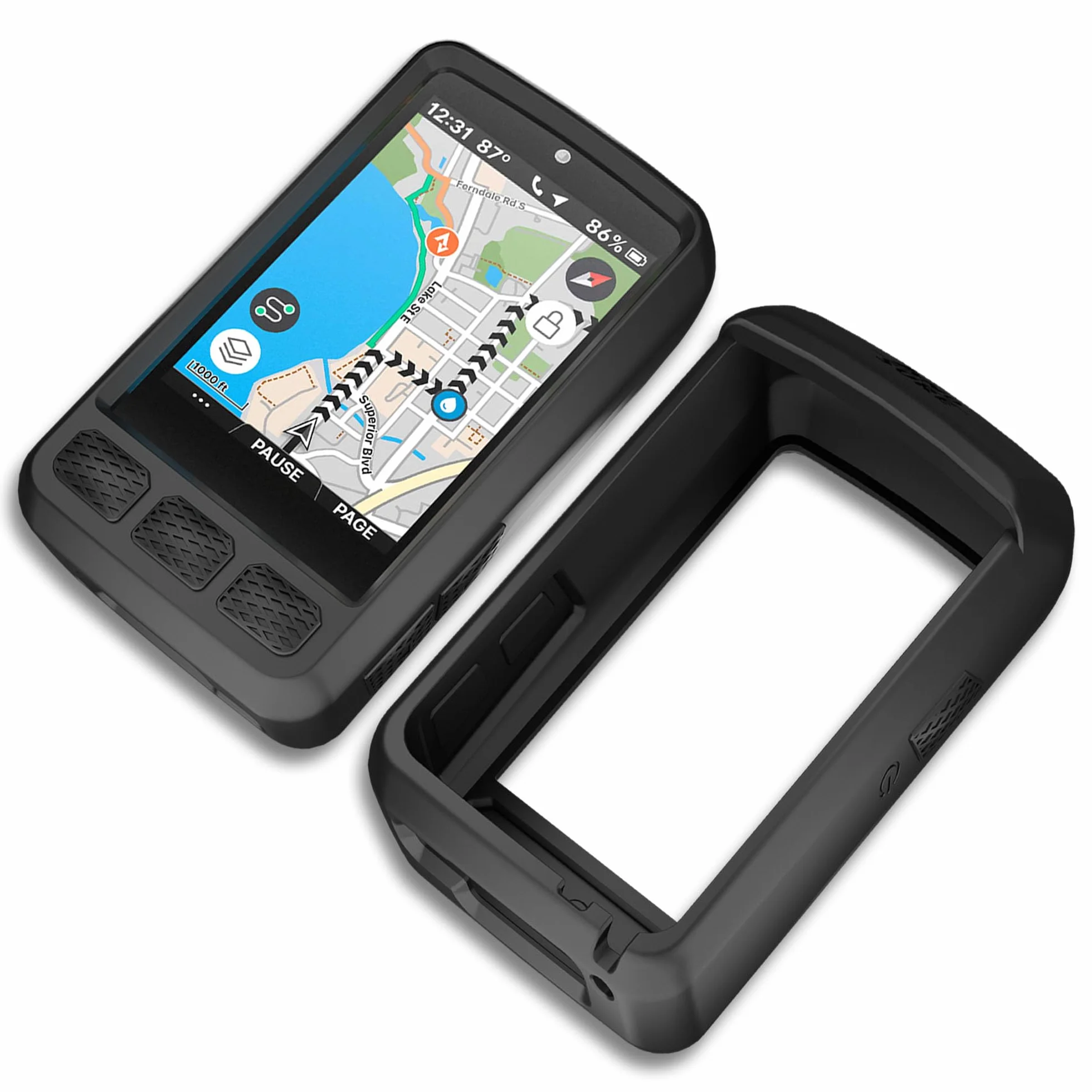 Zestaw 3 szt. Etui Silikonowe + 2x Folia Ochronna ze Szkła Hartowanego do Wahoo Elemnt Roam V3 (Roam 3) – Odporna na Upadki, Antystatyczna