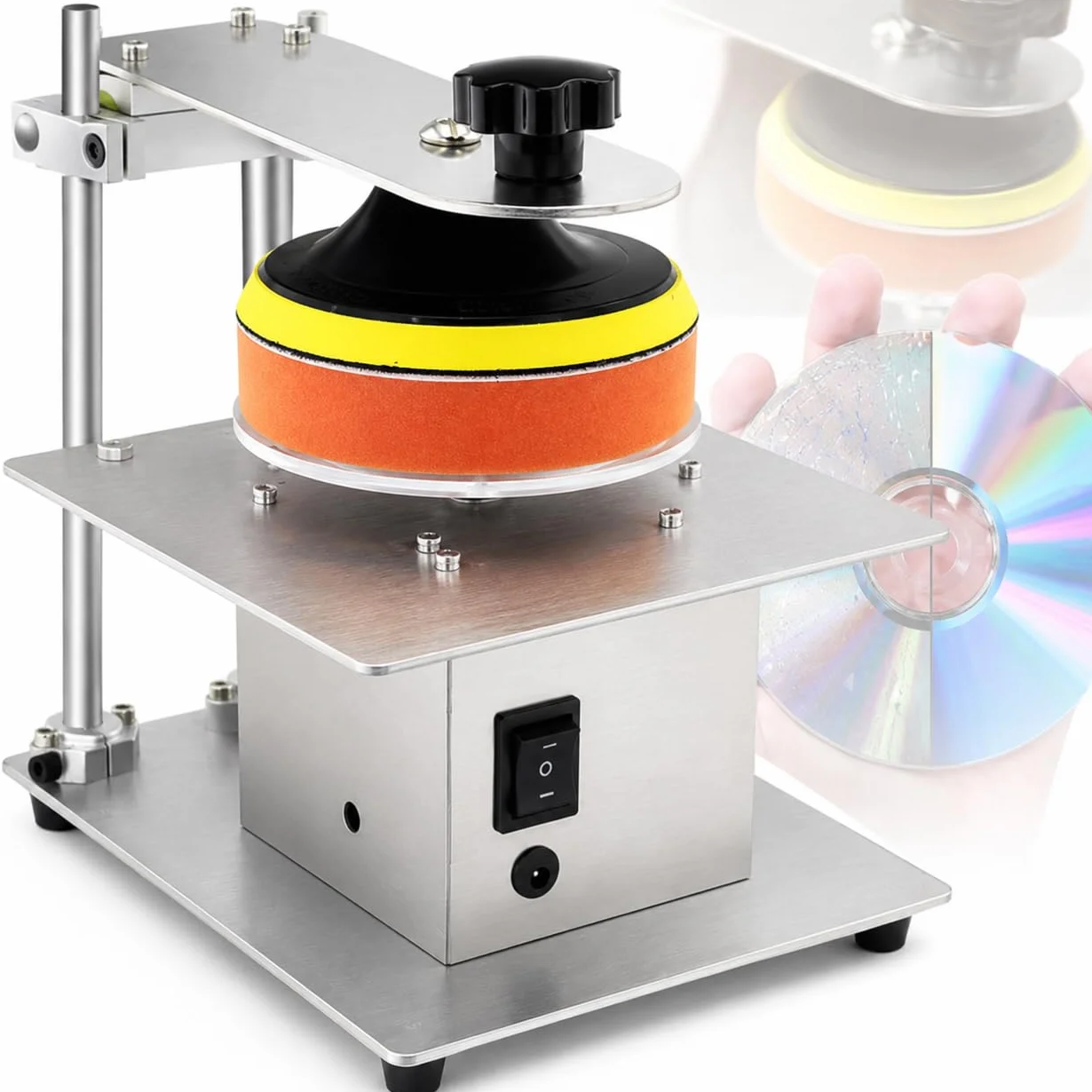 Urządzenie Do Renowacji Płyt Cd Dvd, Urządzenie Do Naprawy Płyt Z Silnikiem O Mocy 200 W, 7-biegową Regulacją 1000-6000 Obr./min I Obrotami Do Przodu I Do Tyłu, Do Usuwania Zarysowań Powierzchni,