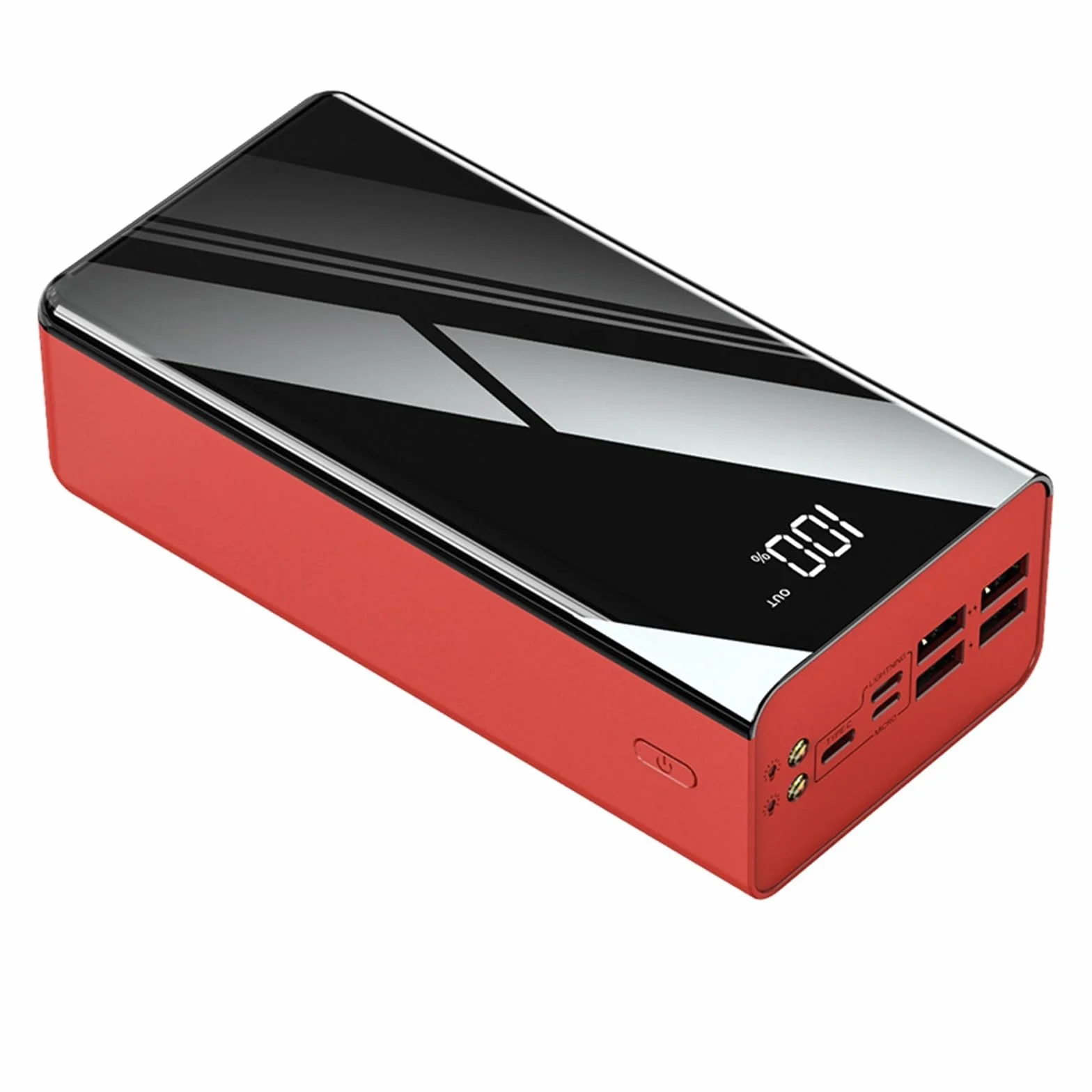 Przenośna ładowarka 40000-100000 mAh Power Bank akumulator o dużej pojemności z wyświetlaczem może ładować 4 urządzenia jednocześnie, szybkie ładowanie do smartfonów, tabletów, konsol do gier