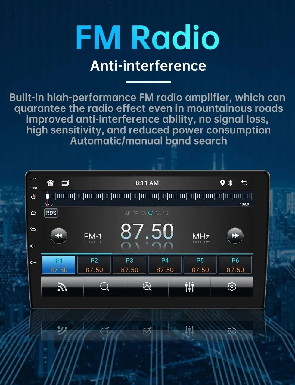Nawigacja GPS do samochodu z systemem Carplay i Android Auto,Europa UK 52 mapy, dożywotnia bezpłatna aktualizacja map (typ B)