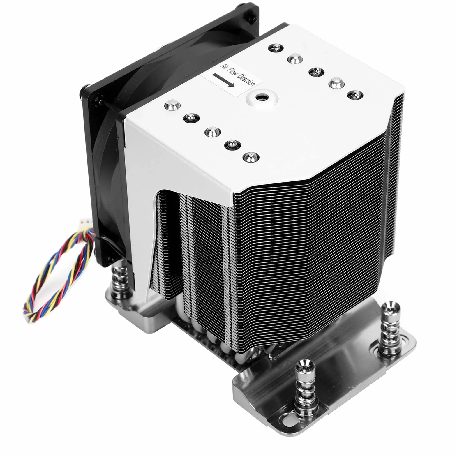 Chłodnica Procesora EPYC 7000 do Serwera H11 4U, Radiator 3800 Obr./min z Gniazdem SP3, Wyjątkowo Cichy Wentylator Chłodzący 38 DBA, wydajność Cieplna 180 W TDP dla Stacji Roboczej z Dwiema