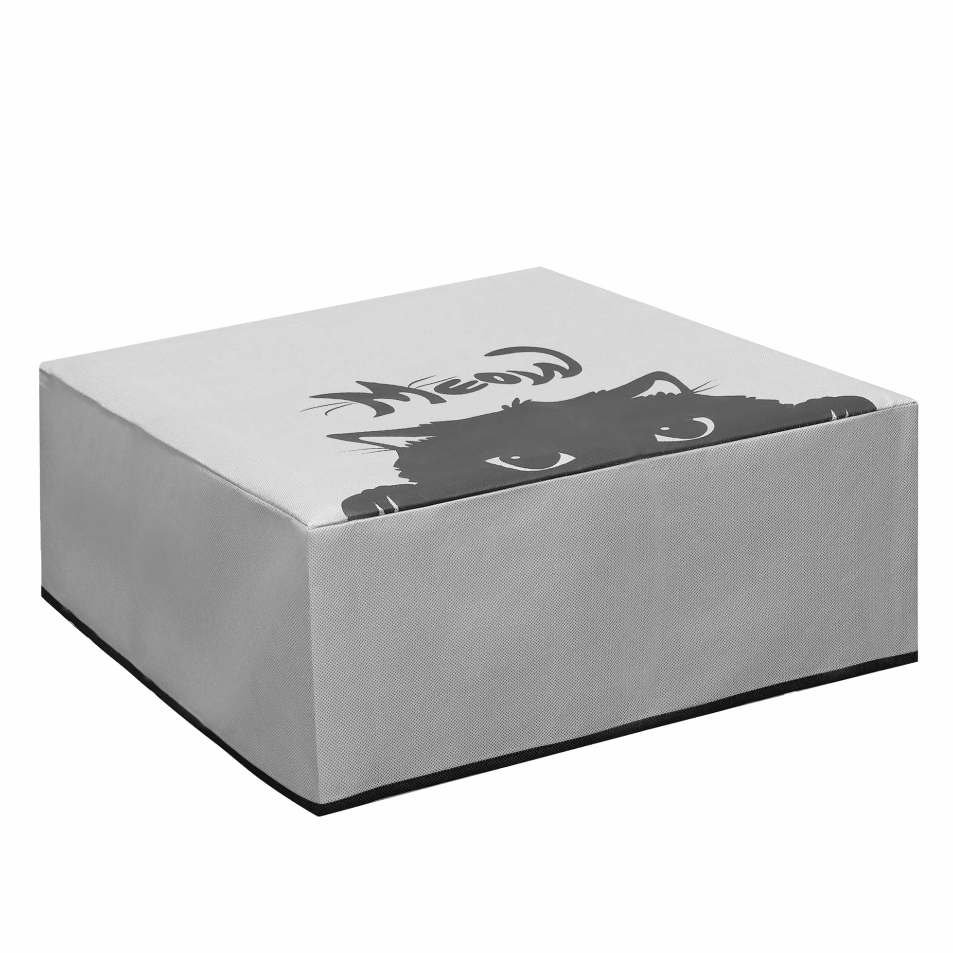 kwmobile Osłona przeciwpyłowa kompatybilna z Epson Eco Tank ET-2826/2800 - Etui do drukarki - szary/czarny - Meow Cat
