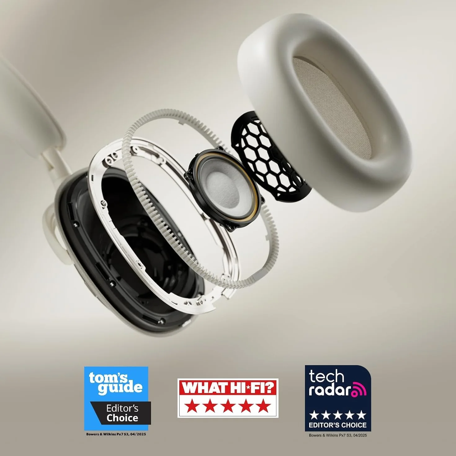 Bowers & Wilkins Słuchawki nauszne Px7 S3 z redukcją szumów, bezprzewodowe, aptX™ Lossless, szybkie ładowanie, 30 godzin odtwarzania, 8 wbudowanych mikrofonów - niebieski (Frostblau)