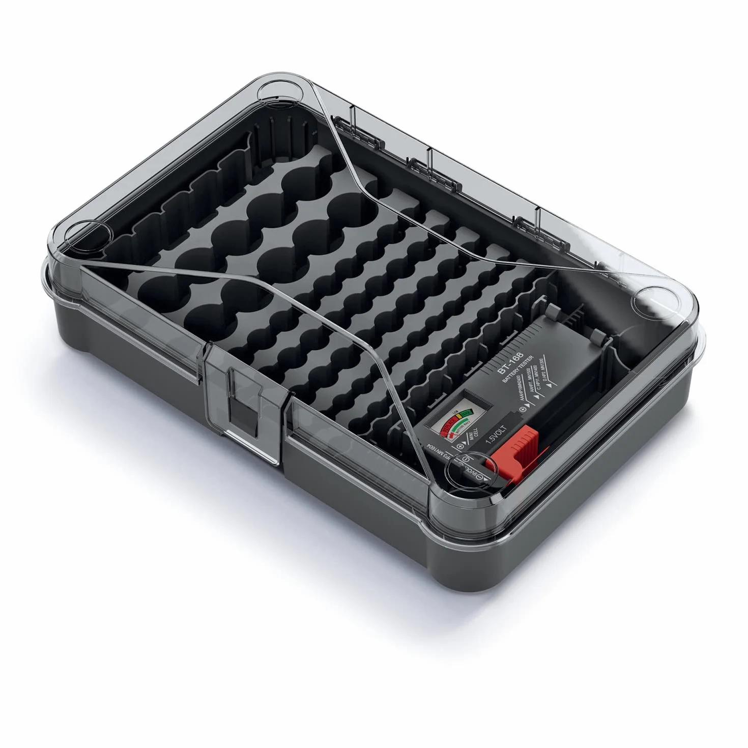 Kistenberg Battery Box KBBT Organizer na Baterie z Wyjmowanym Testerem Baterii