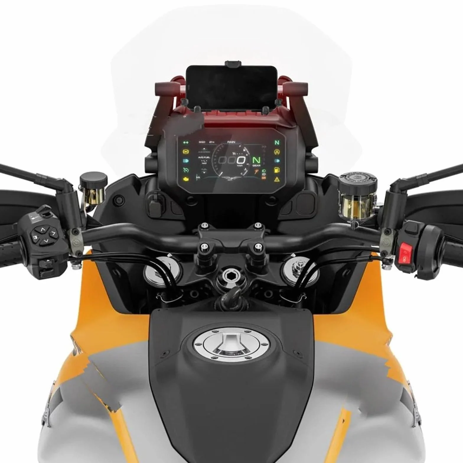 Pasuje do Guzzi Pasuje do Stelvio 2024 Akcesoria motocyklowe Uchwyt na telefon GPS Stojak nawigacyjny Stojak na telefon z amortyzatorem Uchwyt do nawigacji GPS uchwyt Uchwyt do nawigacji