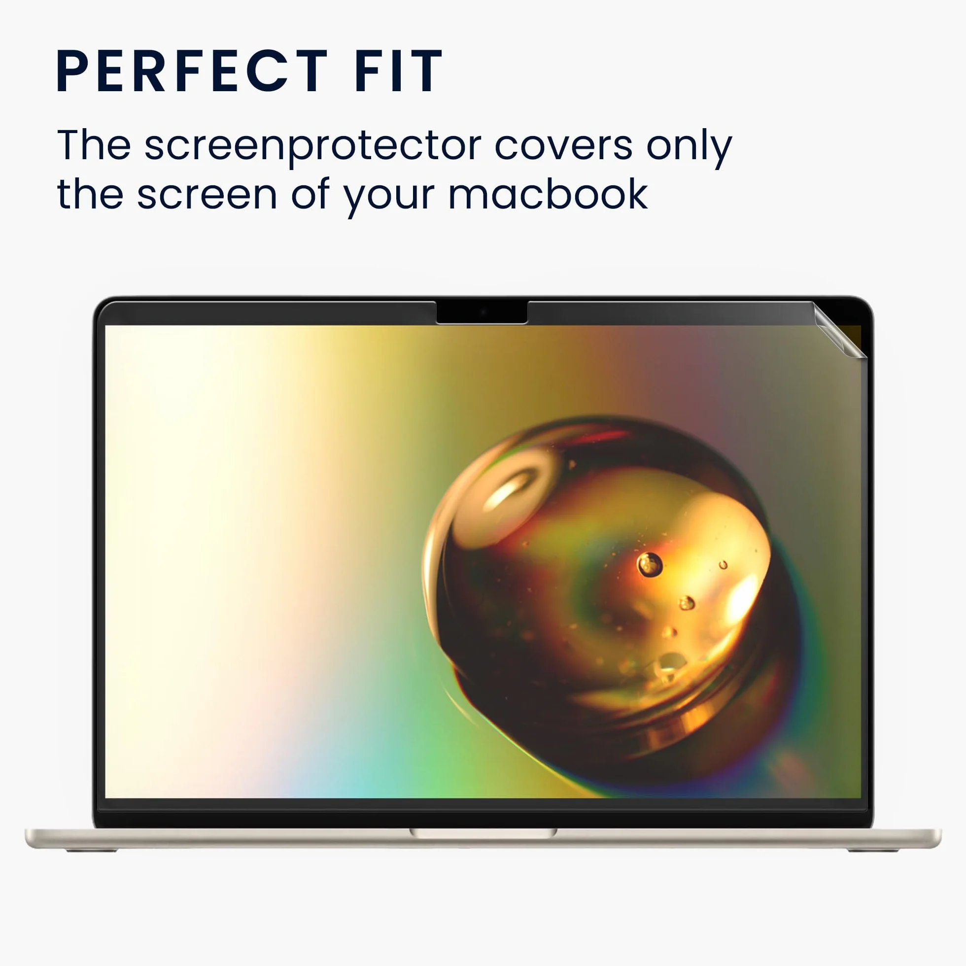 kwmobile Osłona ekranu kompatybilna z Apple Macbook Air 13,6 M3 2024 A3113 / M2 A2681 - osłona ekranu matowa antyodblaskowa folia wyświetlacza