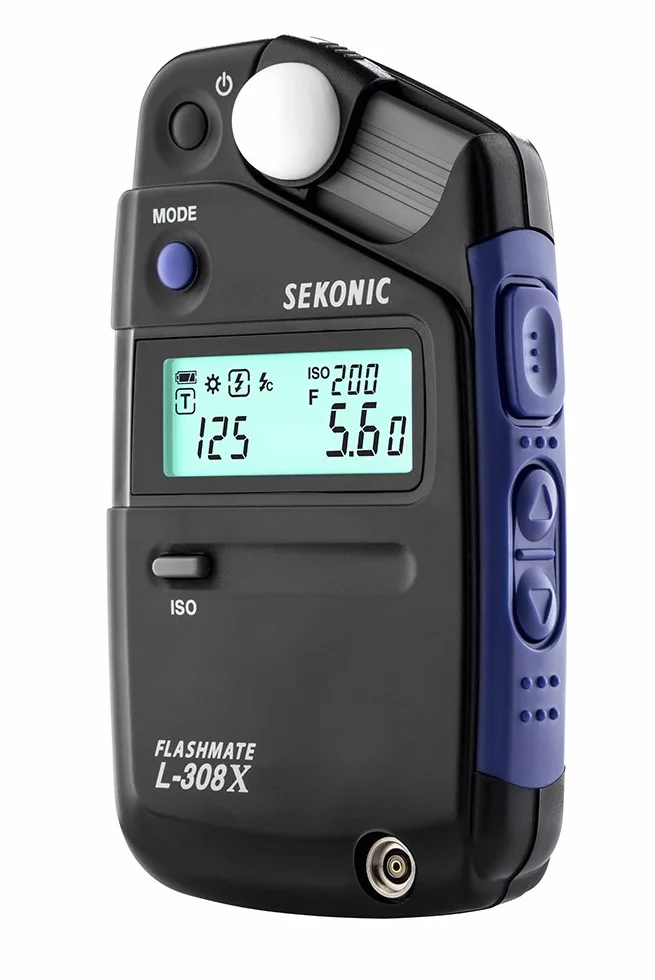 Sekonic FLASHMATE L-308X Miernik ekspozycji fotografów i twórców filmowych – czarny/niebieski & Sekonic Se Jl37 Lumidisc do L308S czarny