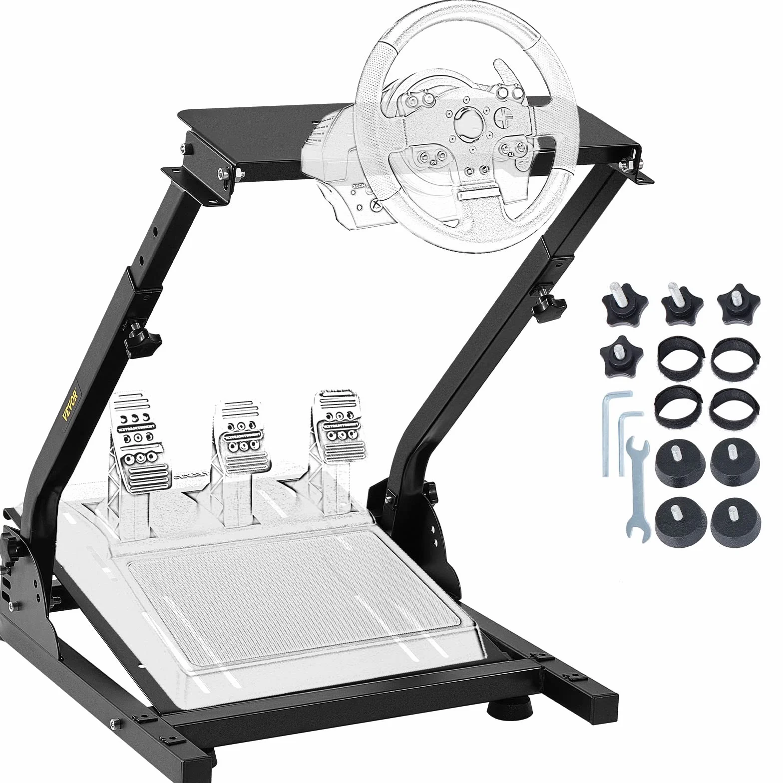 VEVOR G920 Stojak Na Kierownicę, Stojak Na Kierownicę Wyścigową, Uchwyt Pro Shifter, Logitech G27 G25 G29 G920 Pedały Nie Są W Zestawie Stojak Na Kierownicę Wyścigową