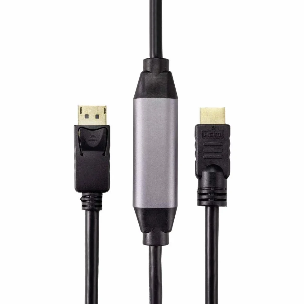 RENKFORCE DisplayPort/HDMI Kabel Adapter Wtyczka męska DisplayPort, Wtyk męski HDMI-A 10.00 m czarny RF-4581870 Kabel D