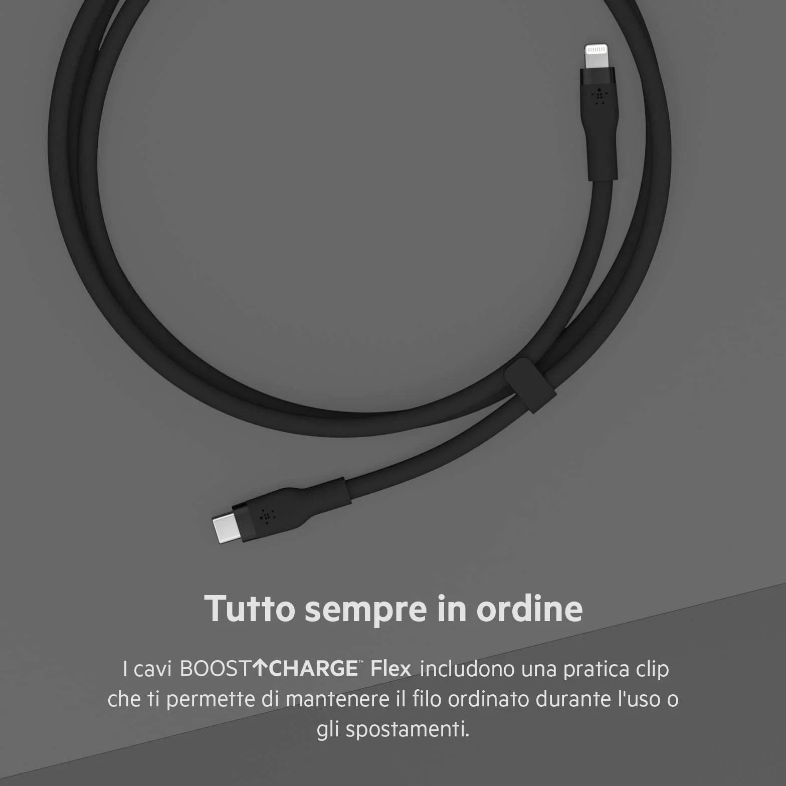 Belkin BoostCharge Flex silikonowy kabel USB typu C na Lightning (3 m), certyfikat MFi, szybkie ładowanie, zasilanie PD 20 W, do iPhone'a 14/14 Plus, 13, 12, Pro, Max, Mini, SE, iPada i innych, czarny
