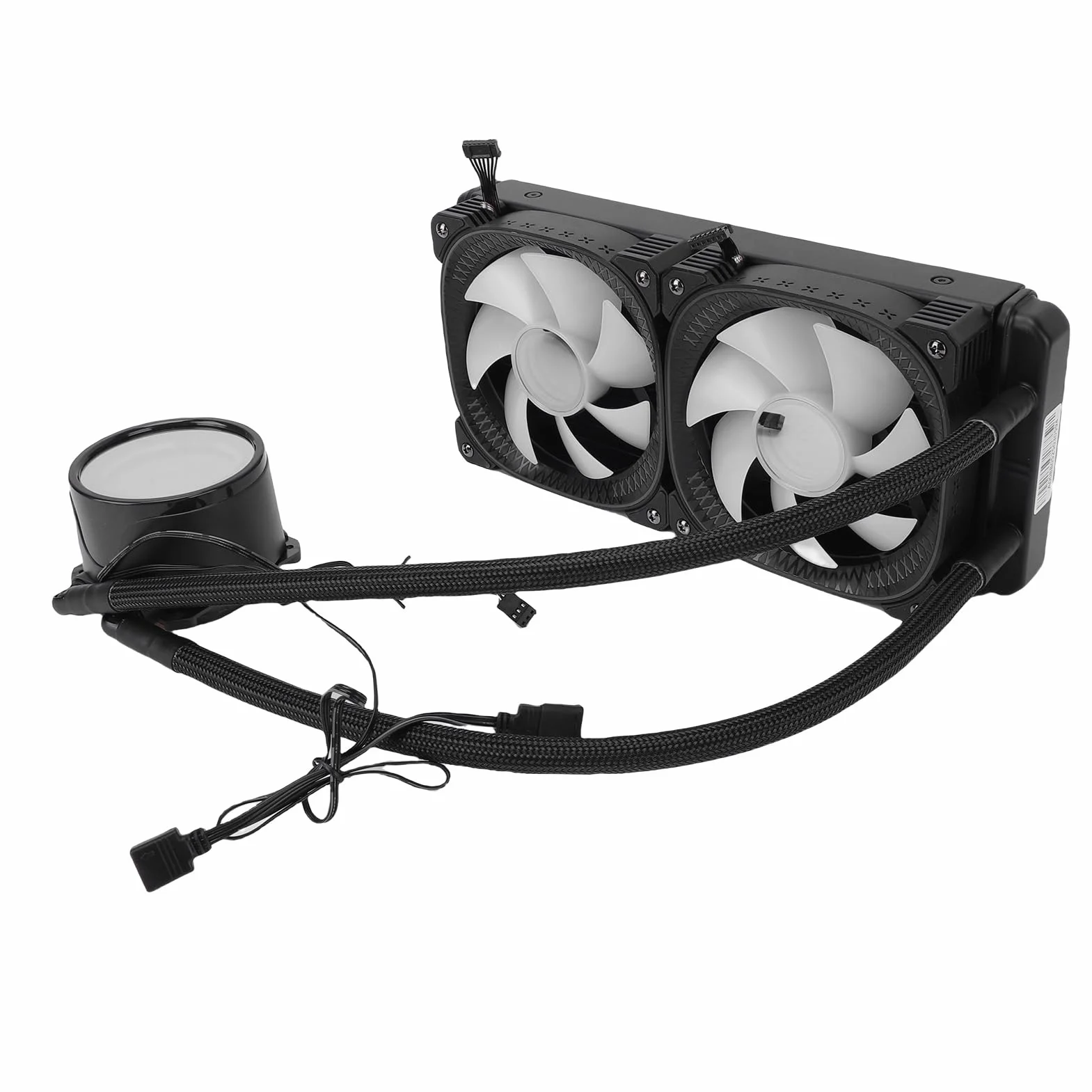 Aramox Płynna Chłodnica Procesora ARGB z 2,2-calowym Ekranem LCD Chłodnica Procesora AIO 240 Mm Wentylatory PWM Miedziana Podstawa do Budowy Komputera PC AM5 AM4 LGA1700 (BLACK)