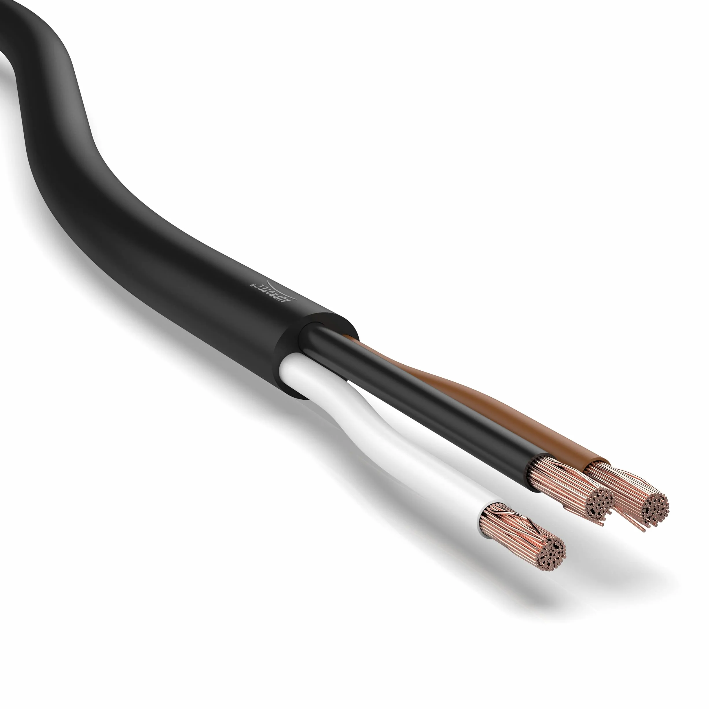 Auprotec 20 m kabel okrągły 3-żyłowy kabel elektryczny do przyczepy 3 x 0,75 mm²