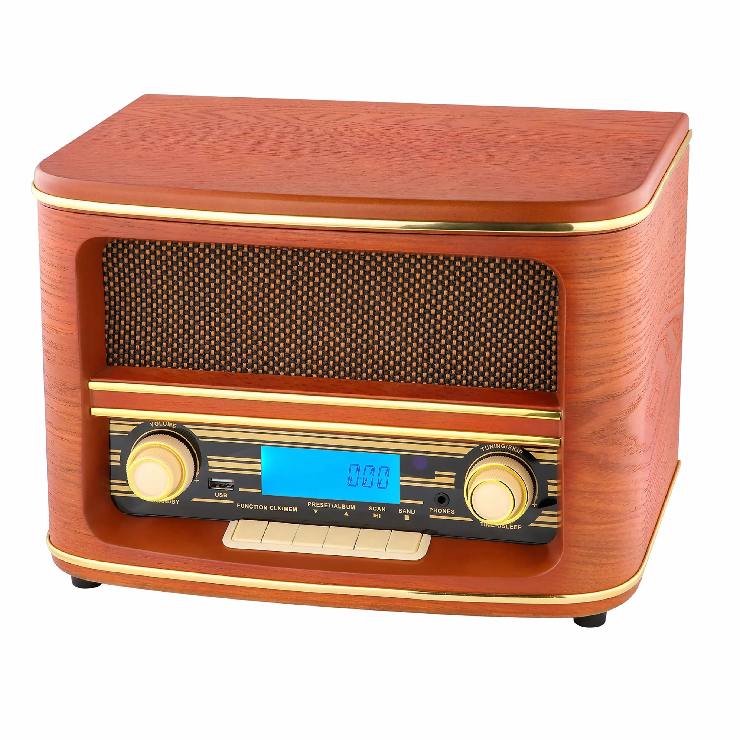 Nostalgia kompaktowy zestaw | Bluetooth | wyświetlacz LCD | retro radio drewniane z odtwarzaczem CD | USB | zestaw muzyczny w stylu retro | wieża stereo | pilot zdalnego sterowania | radio kuchenne |