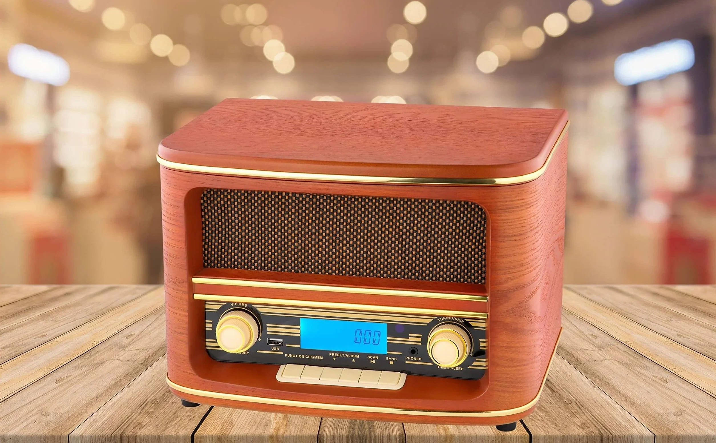 Nostalgia kompaktowy zestaw | Bluetooth | wyświetlacz LCD | retro radio drewniane z odtwarzaczem CD | USB | zestaw muzyczny w stylu retro | wieża stereo | pilot zdalnego sterowania | radio kuchenne |