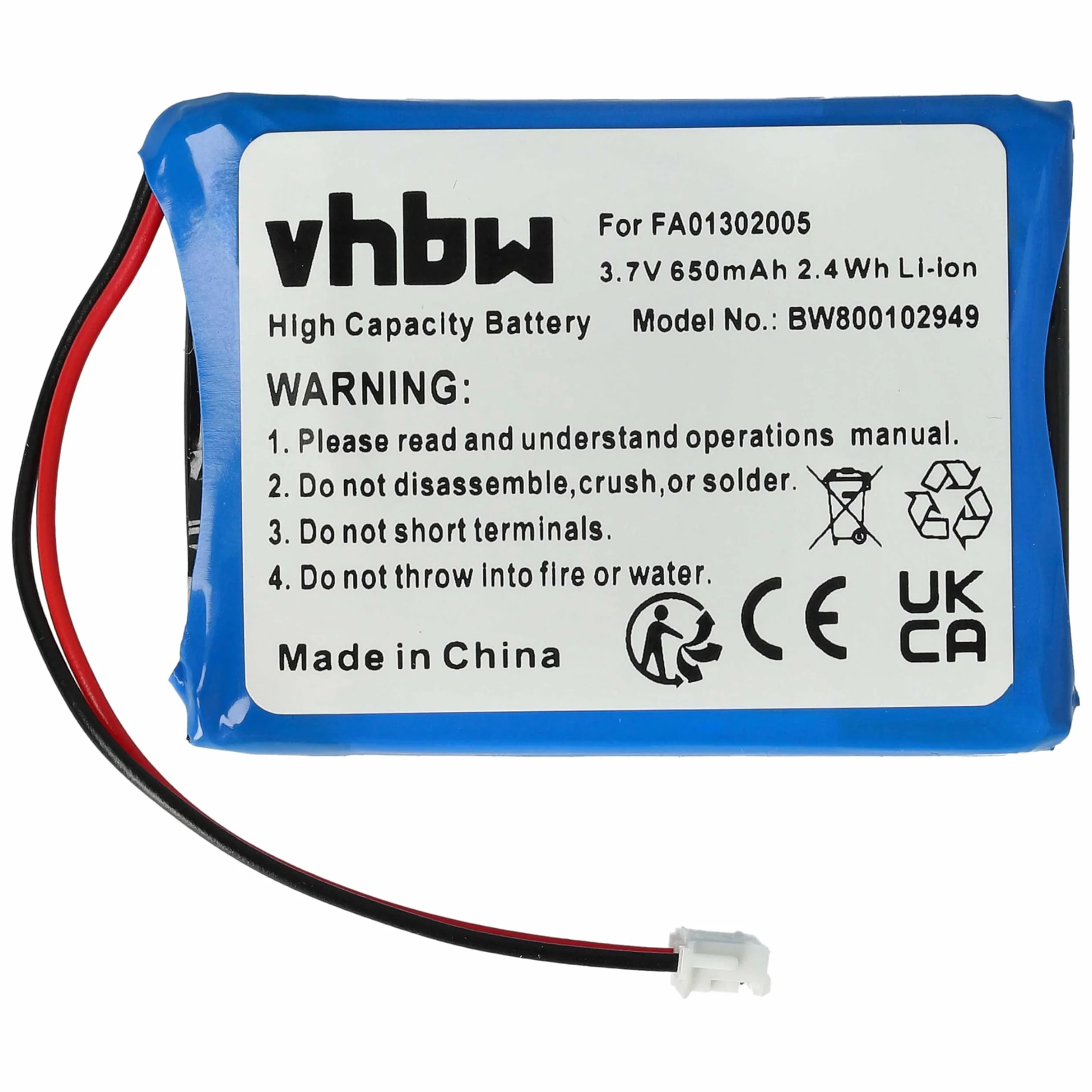 Akumulator kompatybilny z Ascom D43, R1D bezprzewodowy telefon stacjonarny 650mAh 3,7V Li-Ion