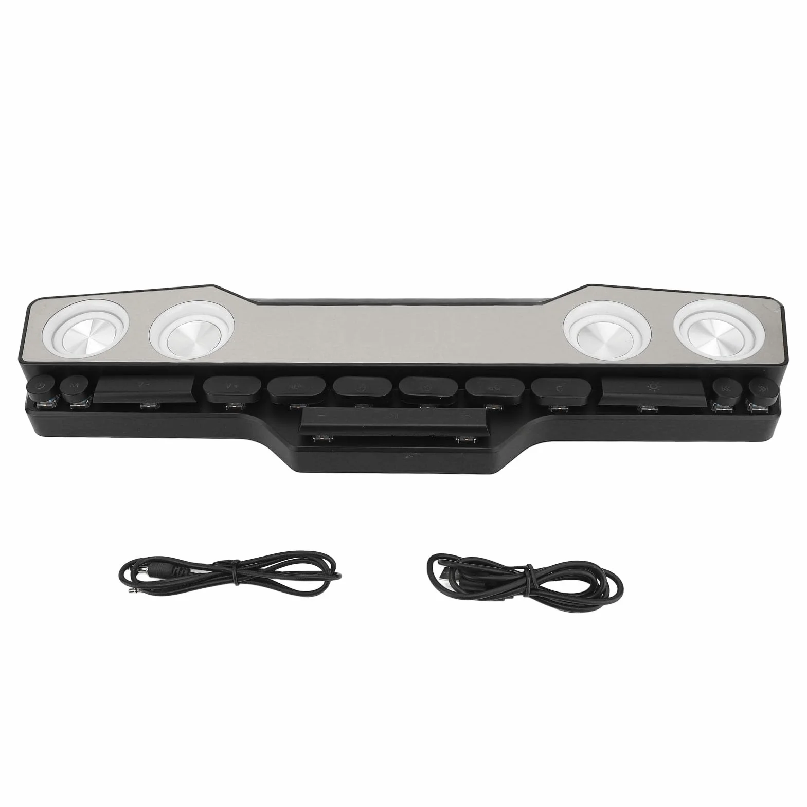 Głośniki do Gier 3600 MAh RGB, Wiele Trybów Odtwarzania Głośnik Komputerowy z Oświetleniem RGB, Unikalny System Głośników Komputerowych w Kształcie Klawiatury do Laptopów PC