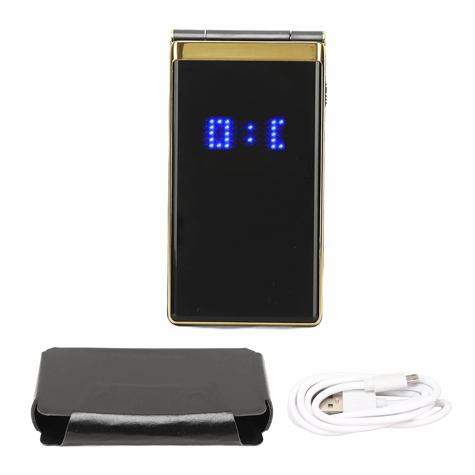 Odblokowany Telefon Komórkowy z Klapką dla Seniorów, Podstawowa Funkcja Telefon Komórkowy z Dużymi Przyciskami 2G, 5900 MAh, Przycisk SOS, Latarka, Dual SIM, Głośny Głos, Ekran 2,8"