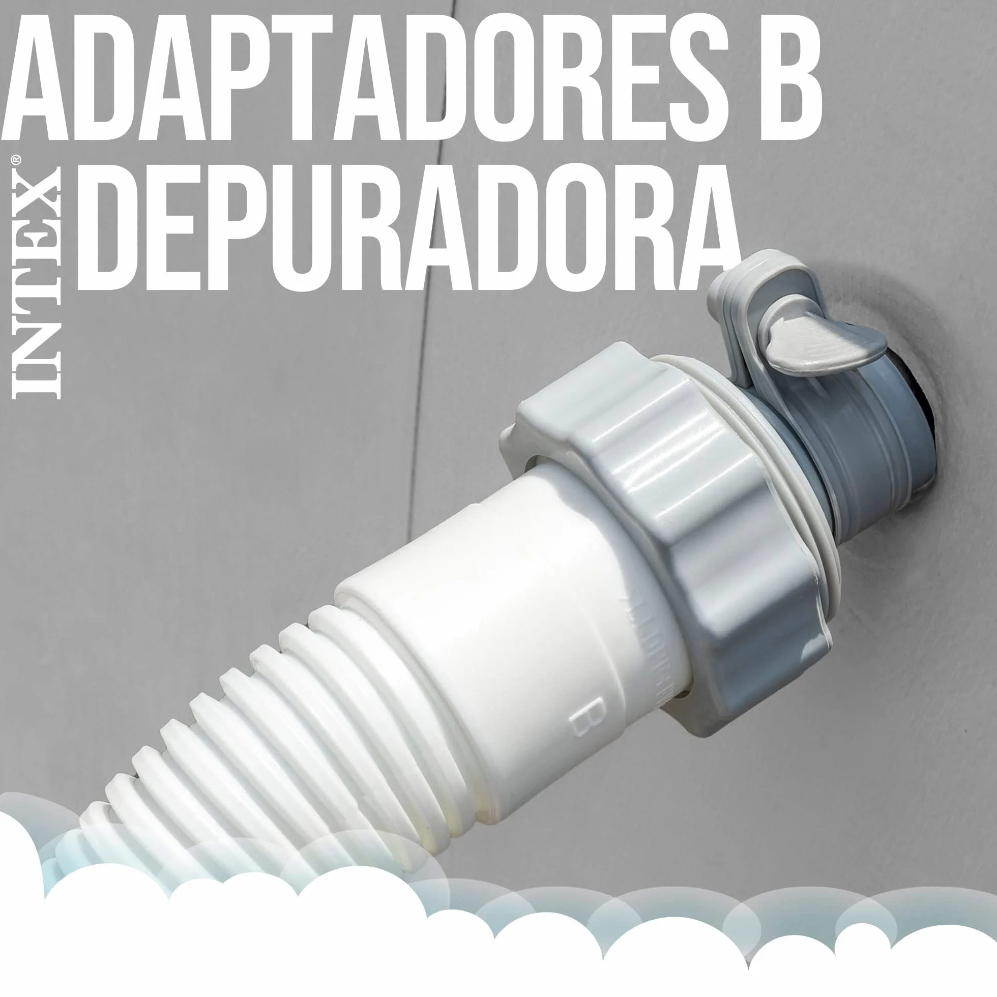 Intex Adapter Typu B do Pomp 2 Sztuki Szary 29061