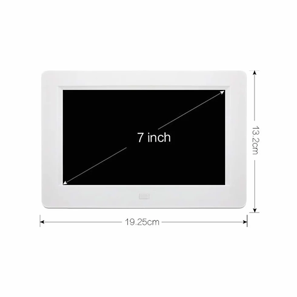 Rozdzielczość 7 cali 1024x600IPS Elektroniczna ramka na zdjęcia z ekranem cyfrowym może odtwarzać muzykę Zegar Kalendarz Time Switch Machine (biały)
